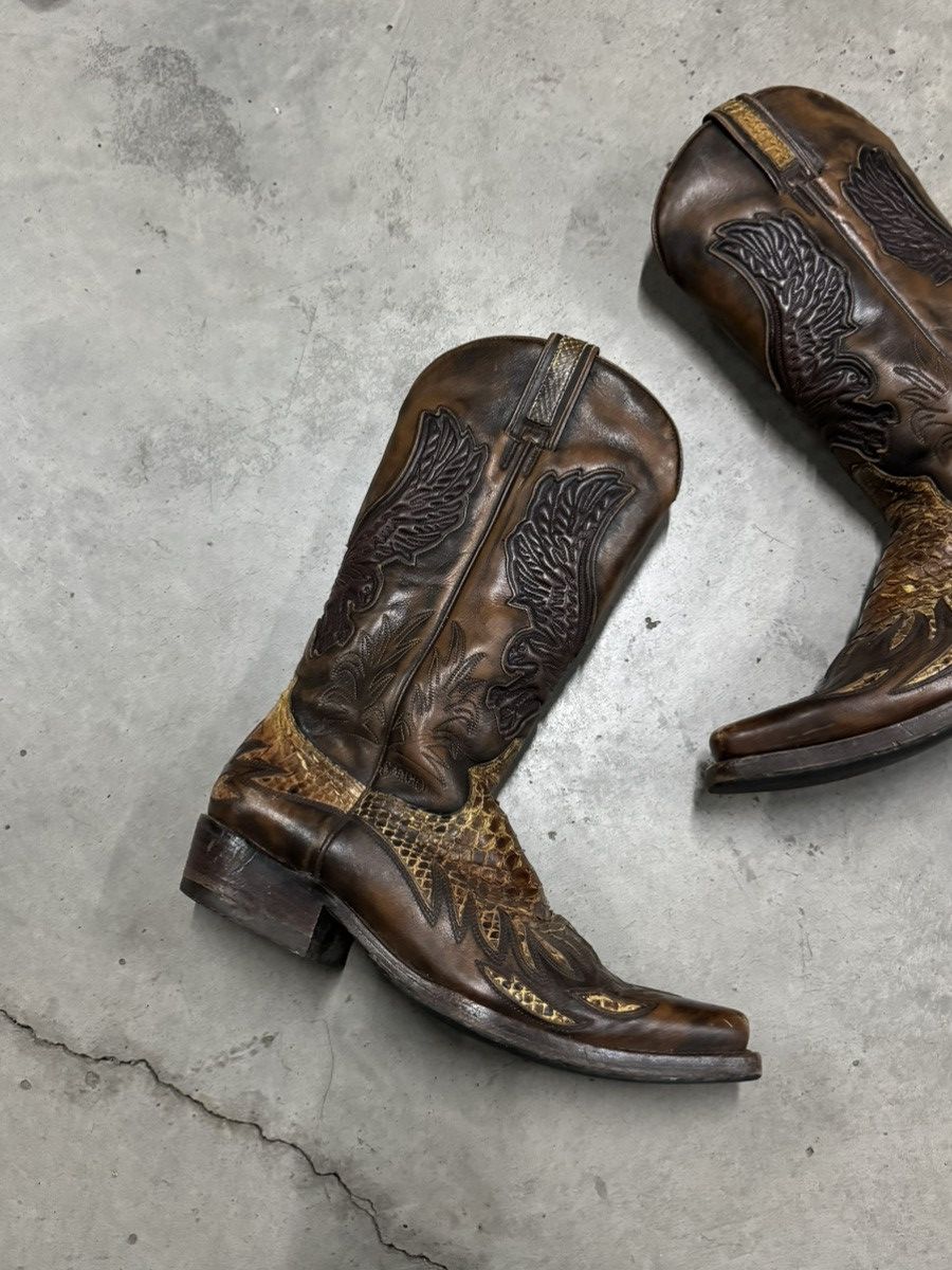 Sancho Boots Sancho Mexico Vintage Western Cowboy Python Boots Size US 7 / EU 40 - 13 Thumbnail