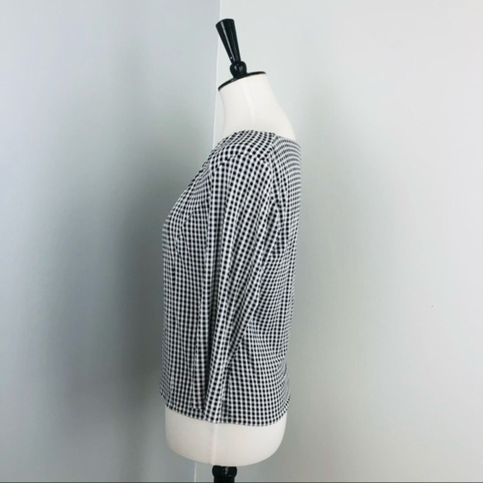 Max Mara MaxMara Weekend Gingham Jersey Stretch Top Blouse Size L / US 10 / IT 46 - 5 Thumbnail