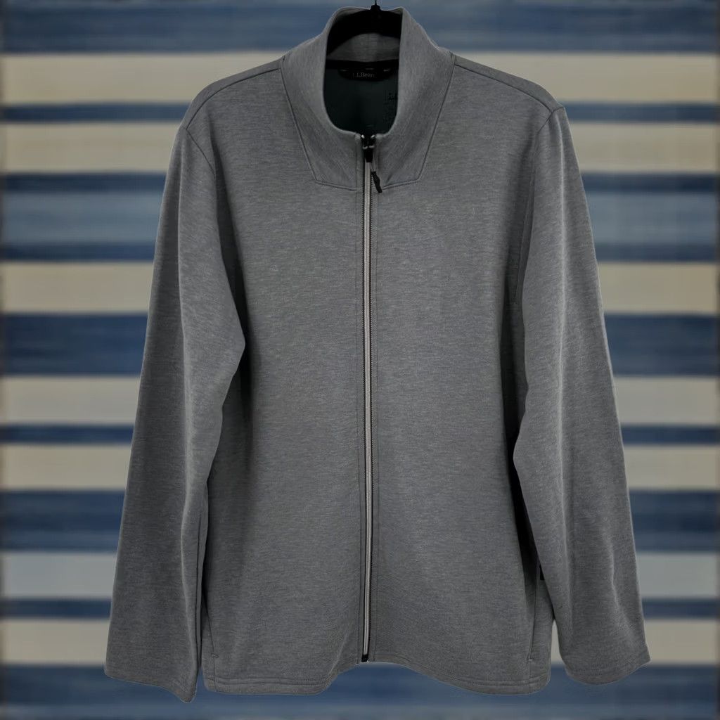 Vintage LL Bean Mens Jacket Full Zip Gray Polyester Wool Blend L Regular Slightly Fitted Size US L / EU 52-54 / 3 - 1 Thumbnail