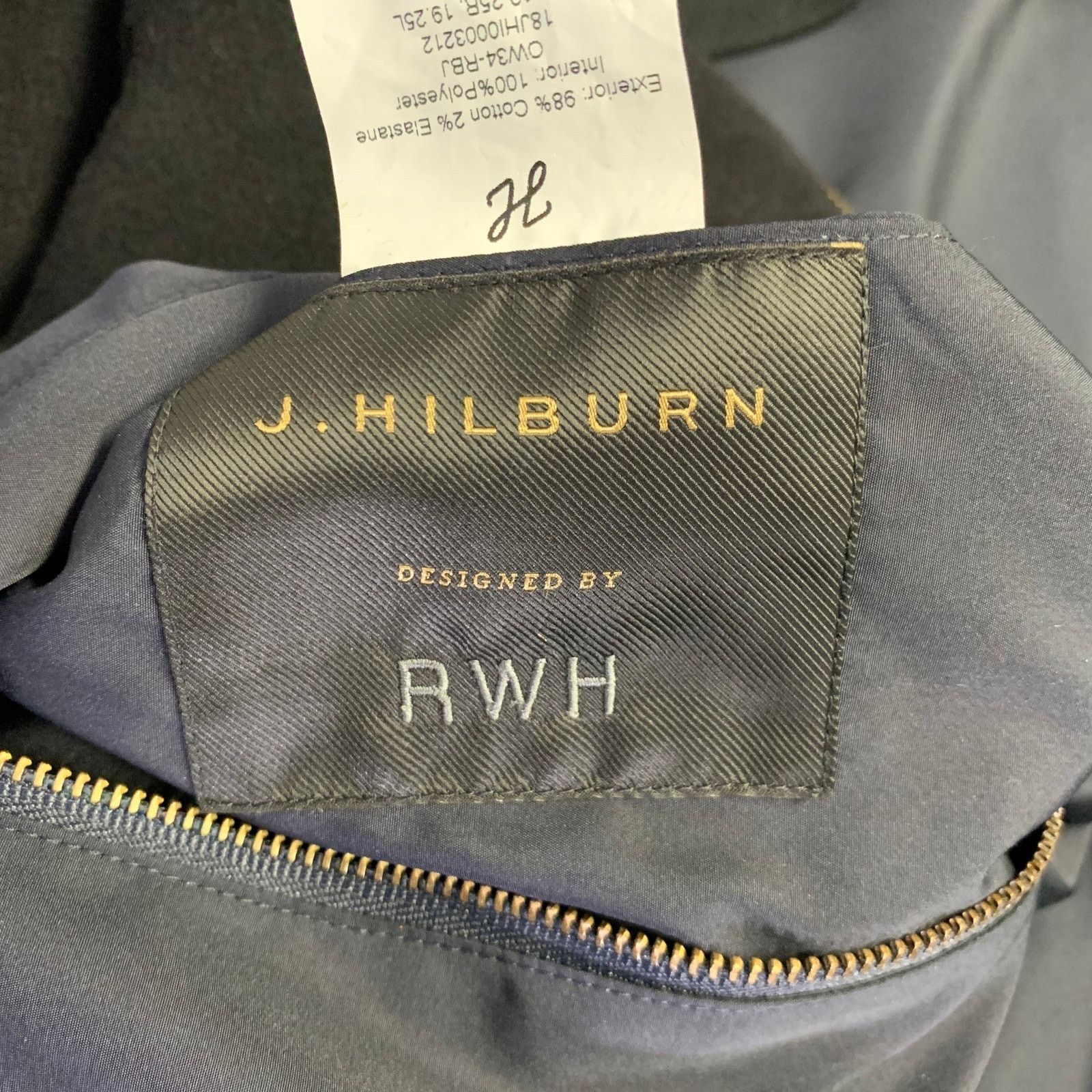 J.Hilburn J.HILBURN Reversible Bomber Coat - Black/Navy - Size L Size US L / EU 52-54 / 3 - 7 Thumbnail