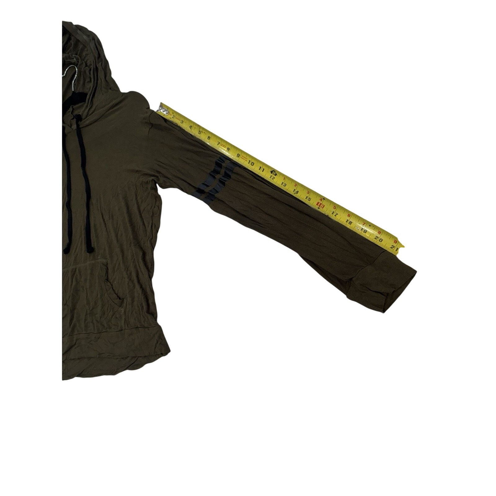 Other Hippie Chic Olive Green Lightweight Hoodie Top Womens Medium Size M / US 6-8 / IT 42-44 - 6 Thumbnail