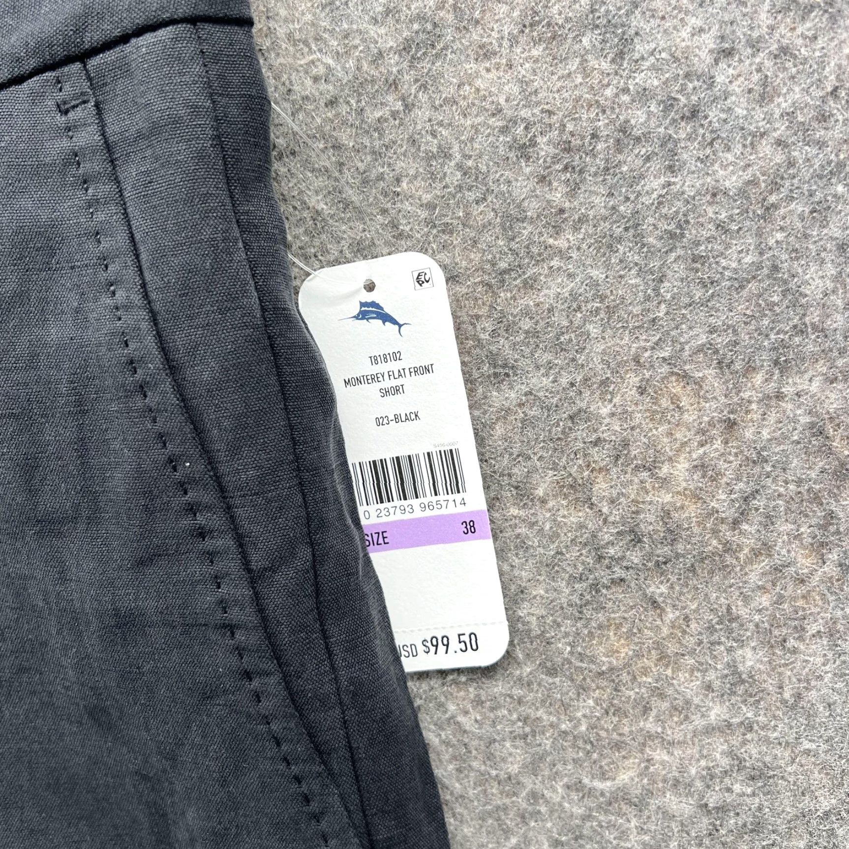 Tommy Bahama Tommy Bahama Monterey Shorts Mens 38 Black Chino Flat Front 9 Inseam Casual Size US 38 / EU 54 - 3 Thumbnail
