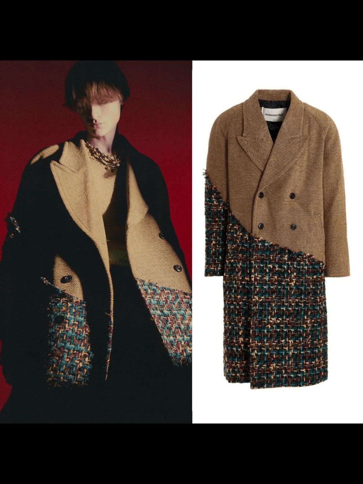 Andersson Bell Andersson Bell 22AW Saindes Panel Double Breasted Wool Coat Size US XL / EU 56 / 4 - 6 Thumbnail
