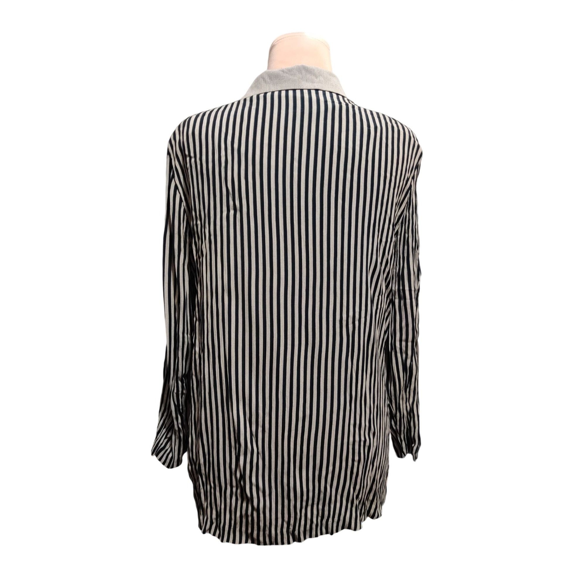 Vintage Vintage Dress Savvy NY 14 Black Beige Striped Blazer Vest Co Size XL / US 12-14 / IT 48-50 - 3 Thumbnail
