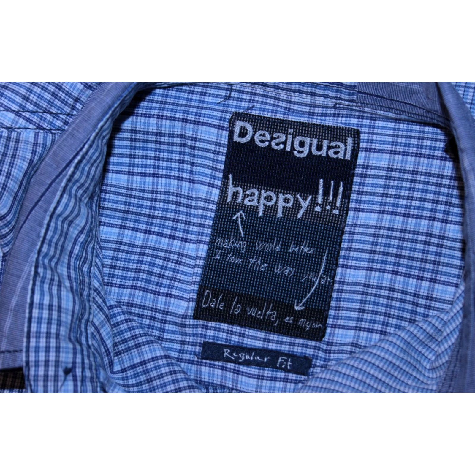 Desigual Desigual Blue Mens Shirt Regular Fit Size L Size US L / EU 52-54 / 3 - 4 Thumbnail