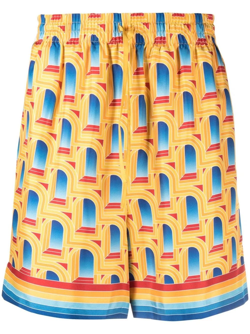 Casablanca o1mle0326 Drawstring Silk Shorts in Multicolor Size US 28 / EU 44 - 1 Thumbnail