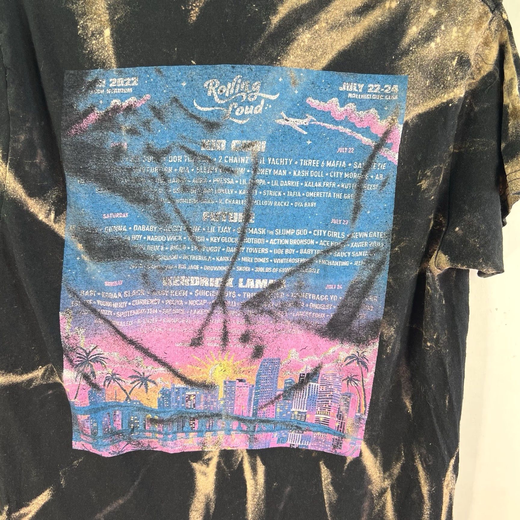 Gildan Gildan T-Shirt Adult Medium Black Rolling Loud 2022 Concert Tour Tie-Dye Graphic Print Hip Hop Mens Size US M / EU 48-50 / 2 - 6 Thumbnail