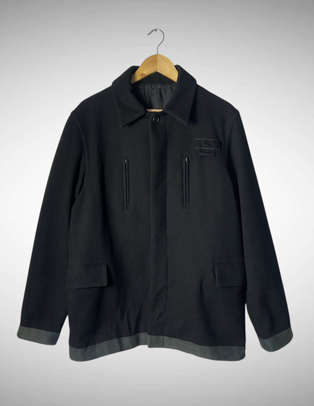 Sophnet. 🔥🔥 Vintage Sophnet Hidden Buttons Wool Jacket (Zip Riri) Size US L / EU 52-54 / 3 - 1 Thumbnail