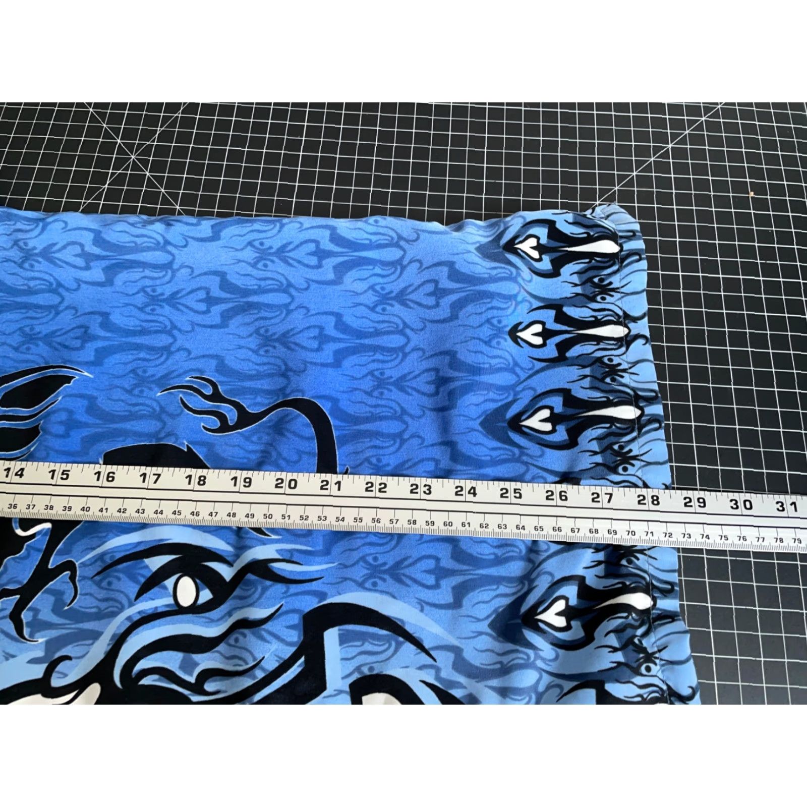 Vintage Y2K Tribal Dragon Motif Shirt Adult XL Blue AOP Camp Collar Retro 2000s Size US XL / EU 56 / 4 - 6 Thumbnail