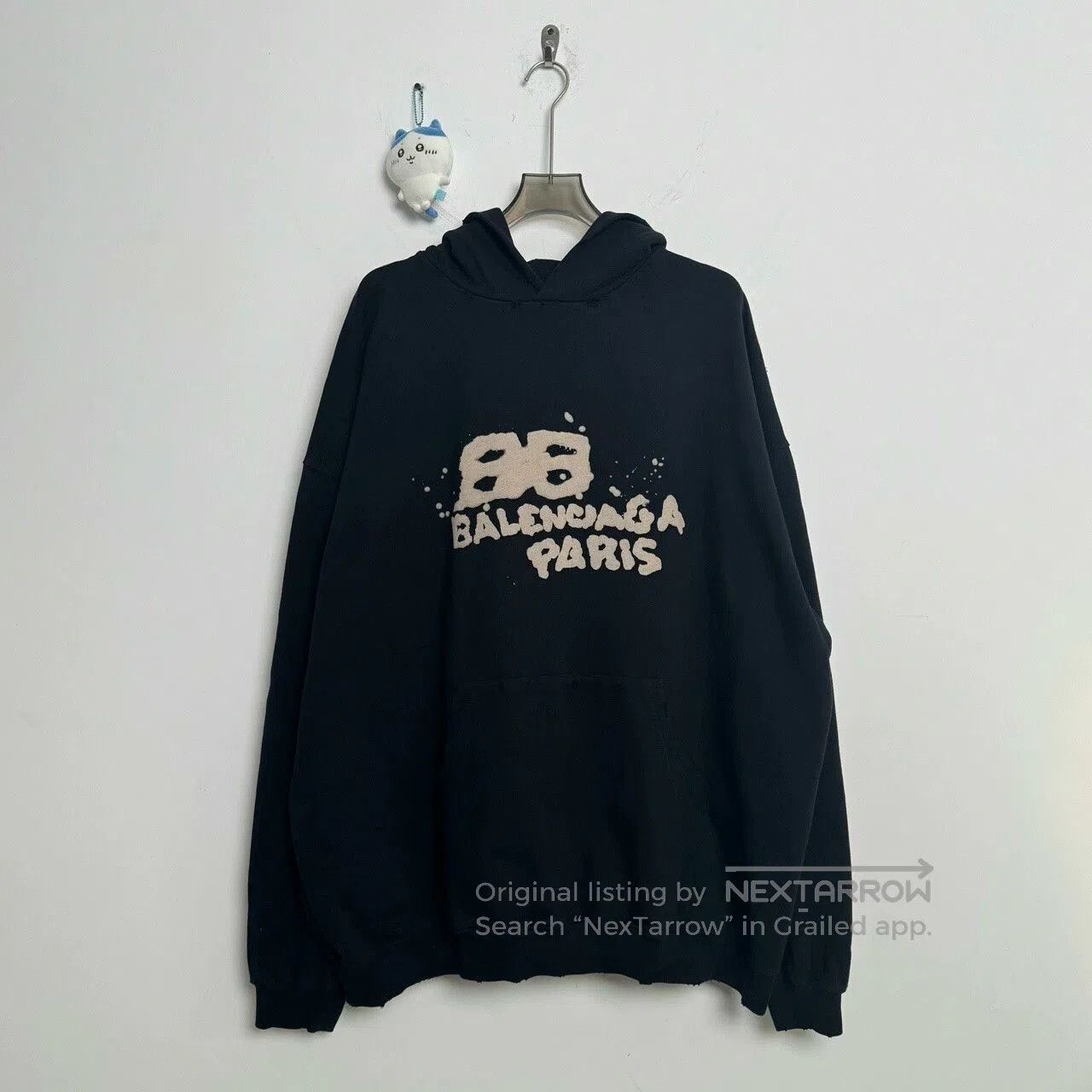 Balenciaga Black Graffiti Pullover Hoodie by Balenciaga. Size US M / EU 48-50 / 2 - 1 Thumbnail