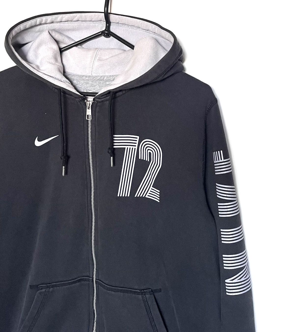 Nike × Vintage 🔥Vintage Drill Nike 72 Zip Up Hoodie Size US L / EU 52-54 / 3 - 3 Thumbnail