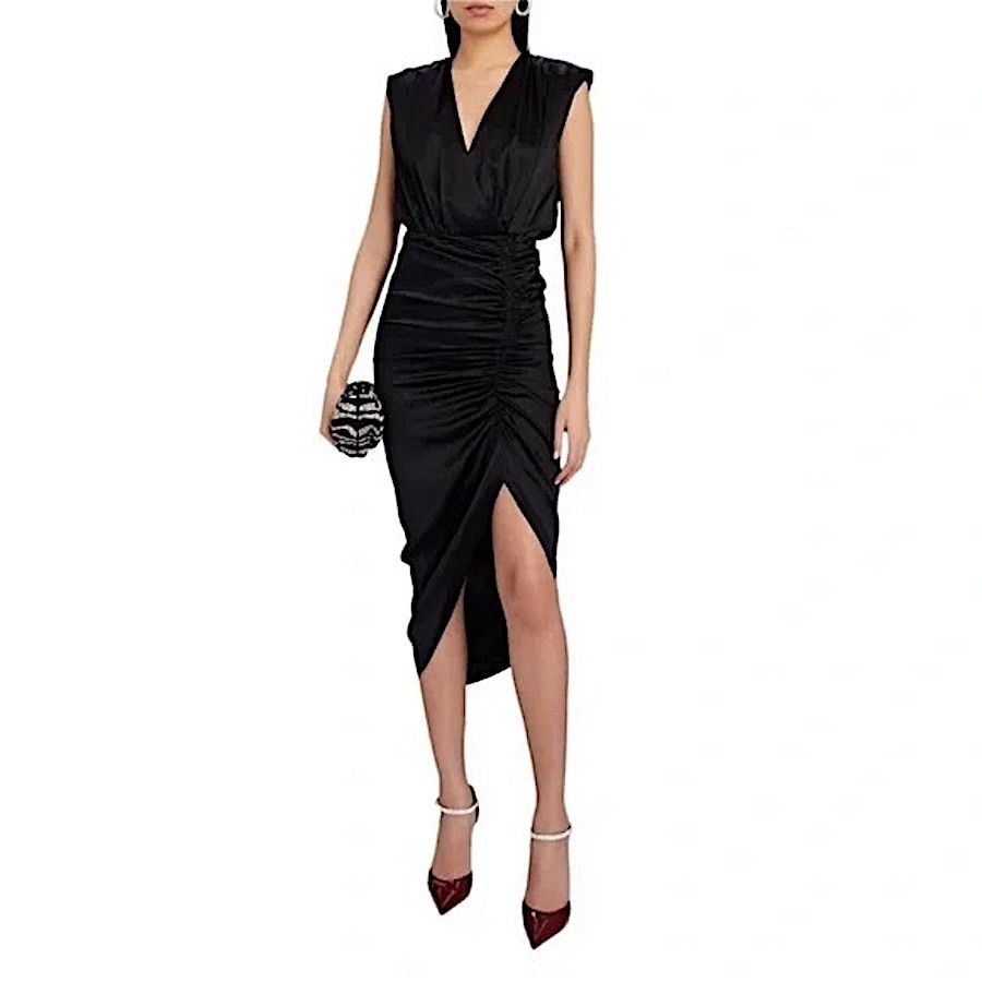 Veronica Beard Veronica Beard, Veronica Beard Casela Black Silk Dress Size M / US 6-8 / IT 42-44 - 2 Thumbnail