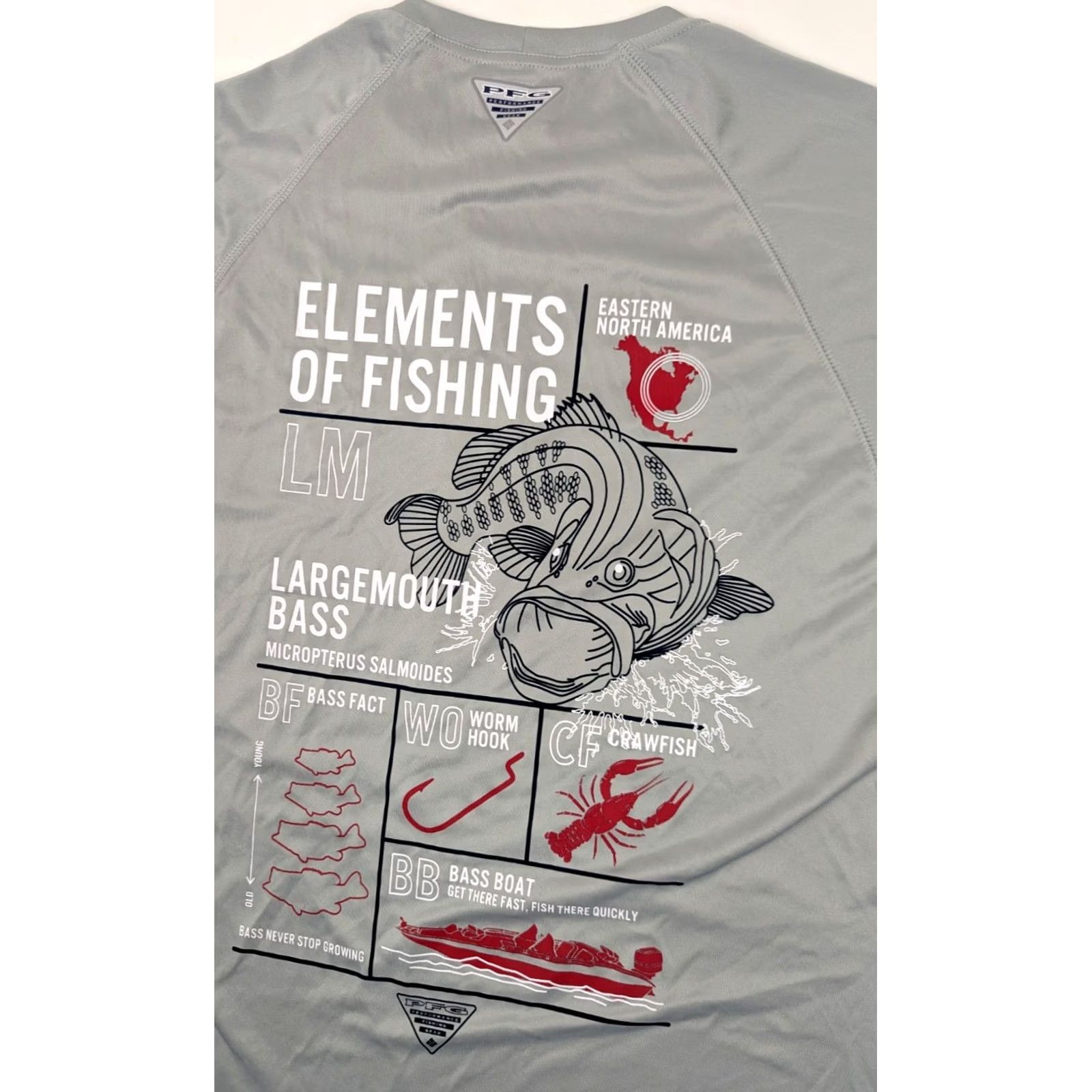 Vintage Columbia PFG Performance Fishing Shirt Men M Short Sleeve Gray Largemouth Bass America FISH Theme Size US M / EU 48-50 / 2 - 2 Thumbnail