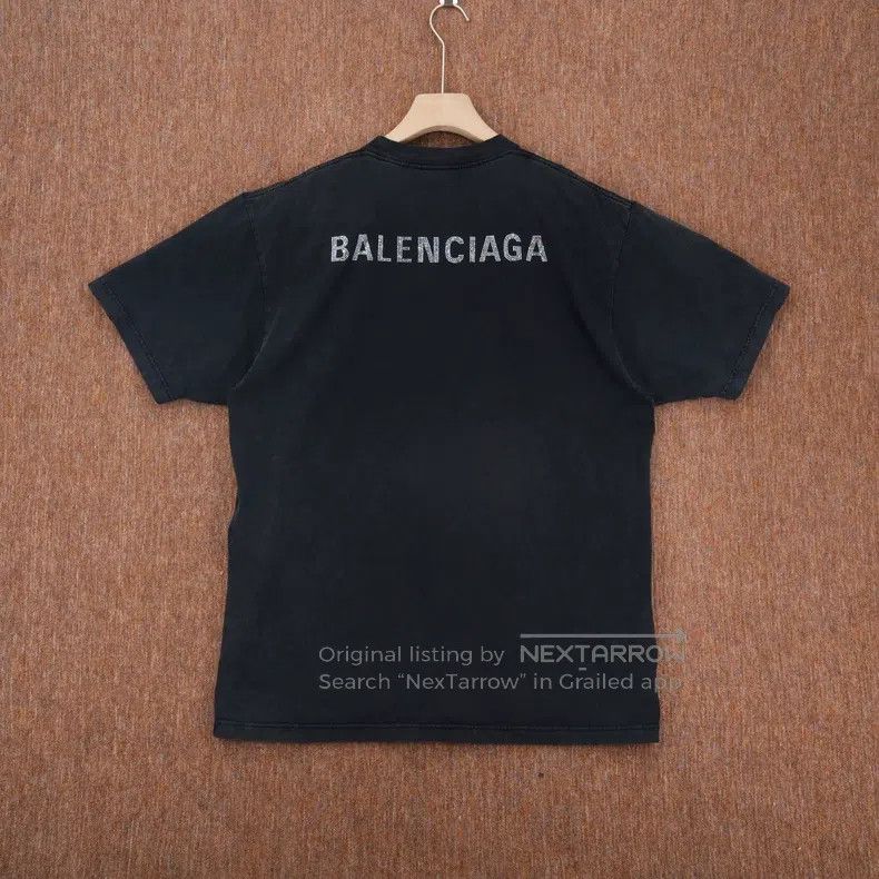 Balenciaga Balenciaga Wash Effect Stud T-Shirt Size US XS / EU 42 / 0 - 2 Thumbnail