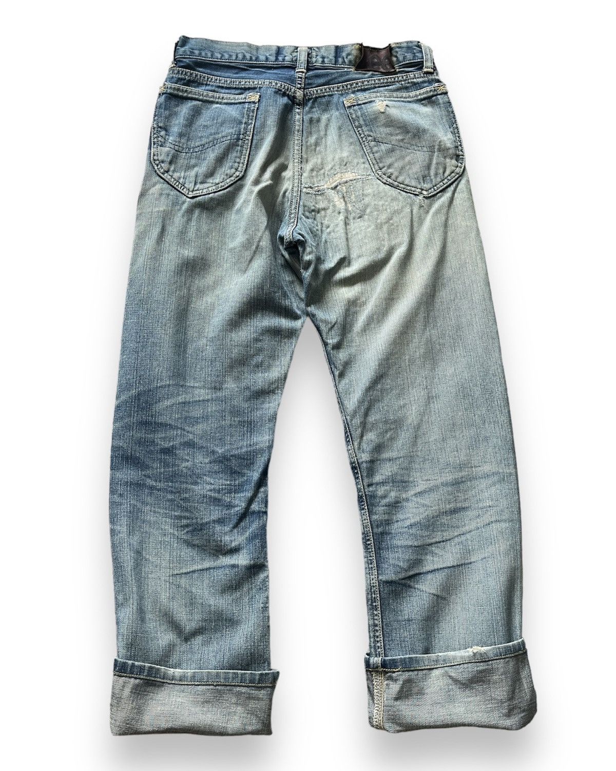 Japanese Brand × Lee × Vintage Vintage 1980s Redline Selvedge Lee Distressed Denim Size 28" / US 6 / IT 42 - 2 Thumbnail