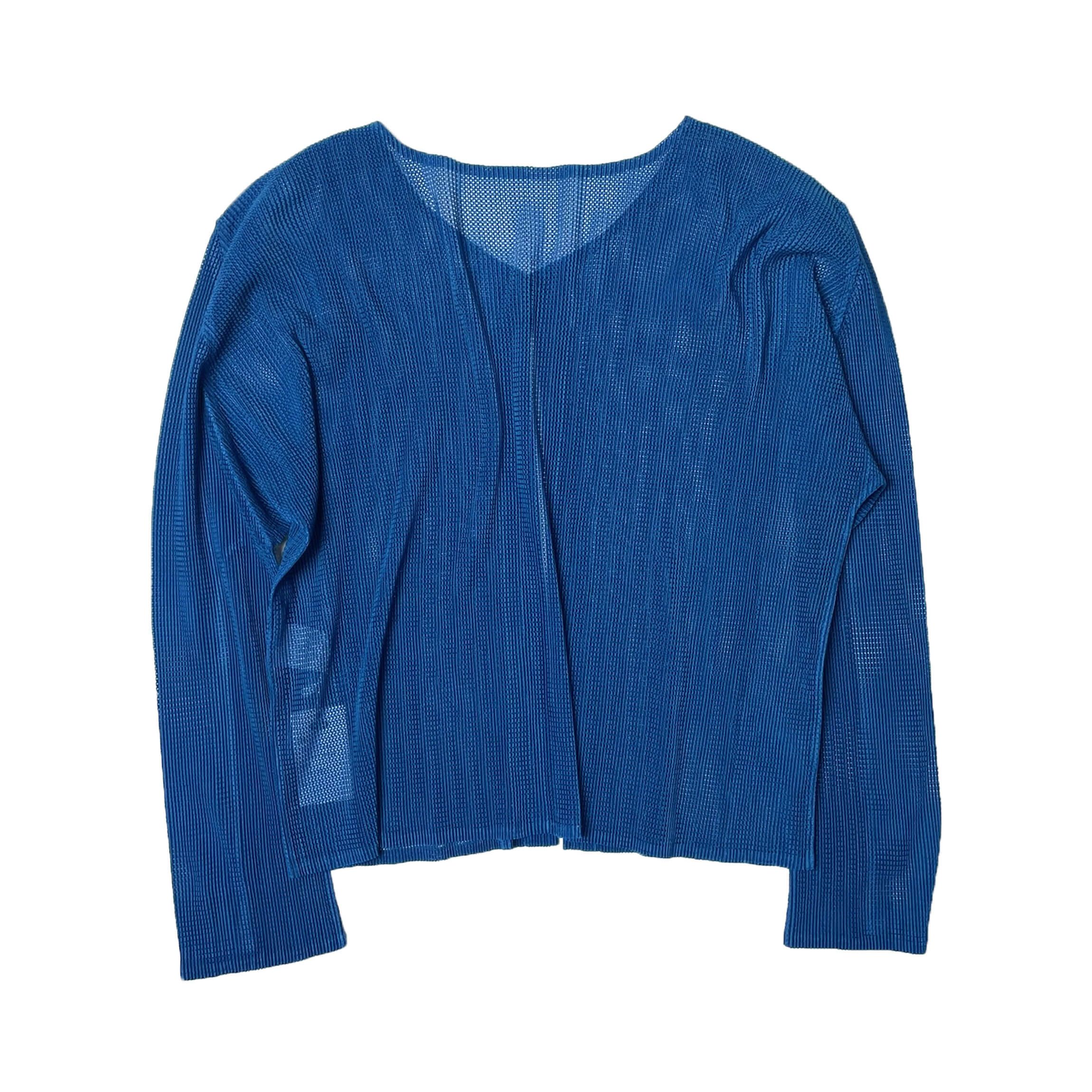 Issey Miyake issey miyake pleats blue cardigan Size L / US 10 / IT 46 - 4 Thumbnail