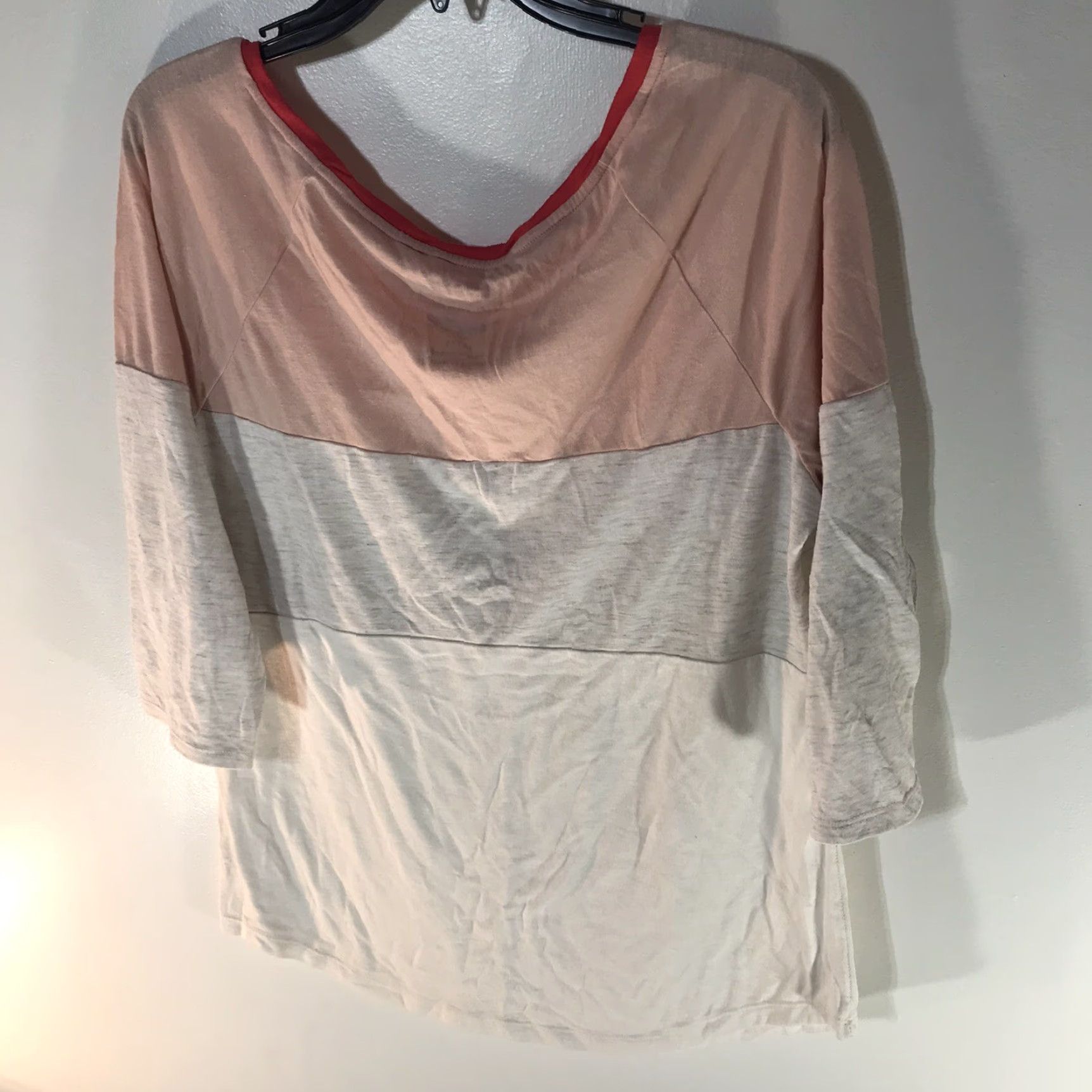 American Eagle Outfitters American Eagle Striped 3/4 Sleeve Top Womens XL Multicolor Casual T-Shirt Size XL / US 12-14 / IT 48-50 - 2 Thumbnail