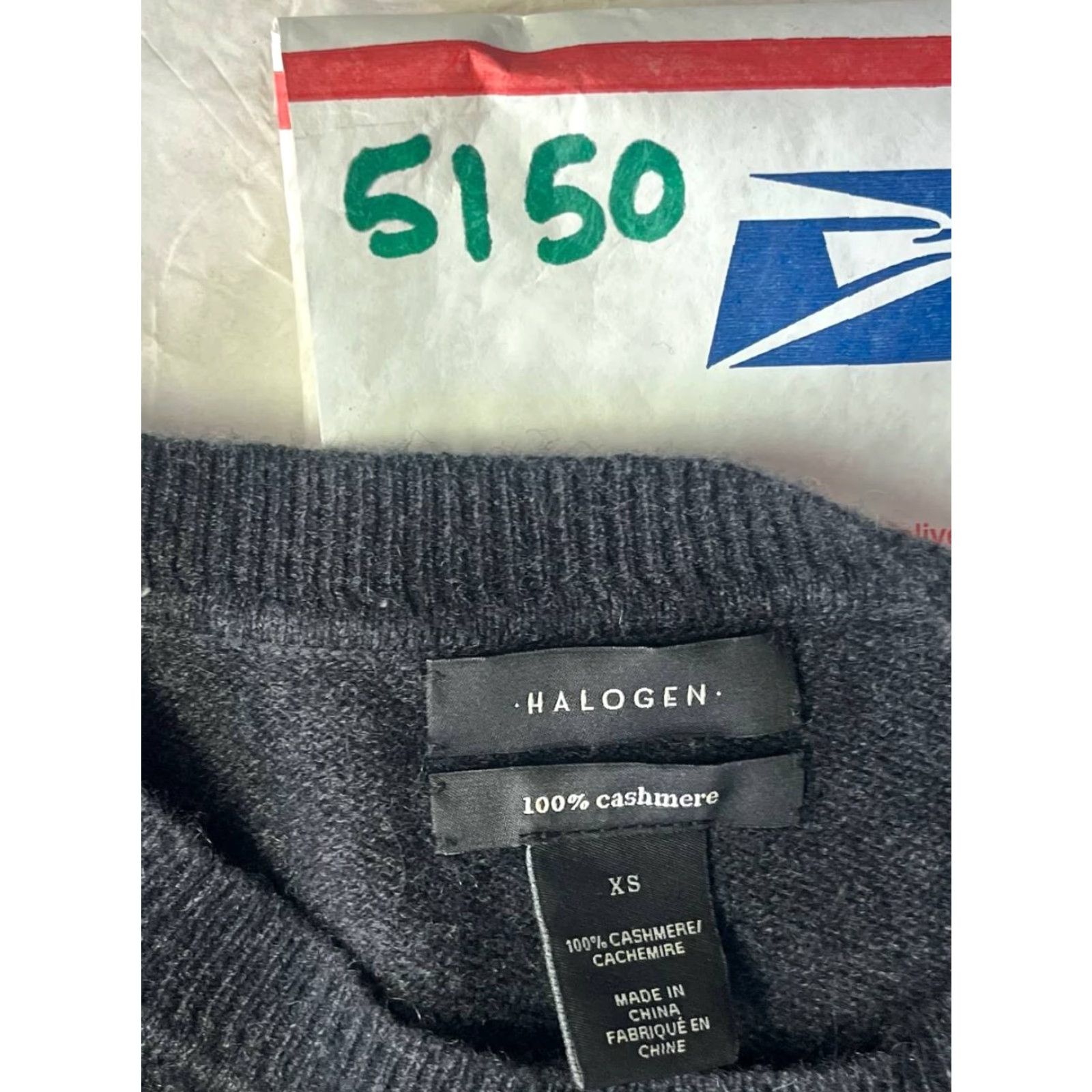 Vintage Halogen Sweater Women Pullover 100% Cashmere Gray XS M Pullover Knit Long Sleeve"} Size M / US 6-8 / IT 42-44 - 8 Thumbnail