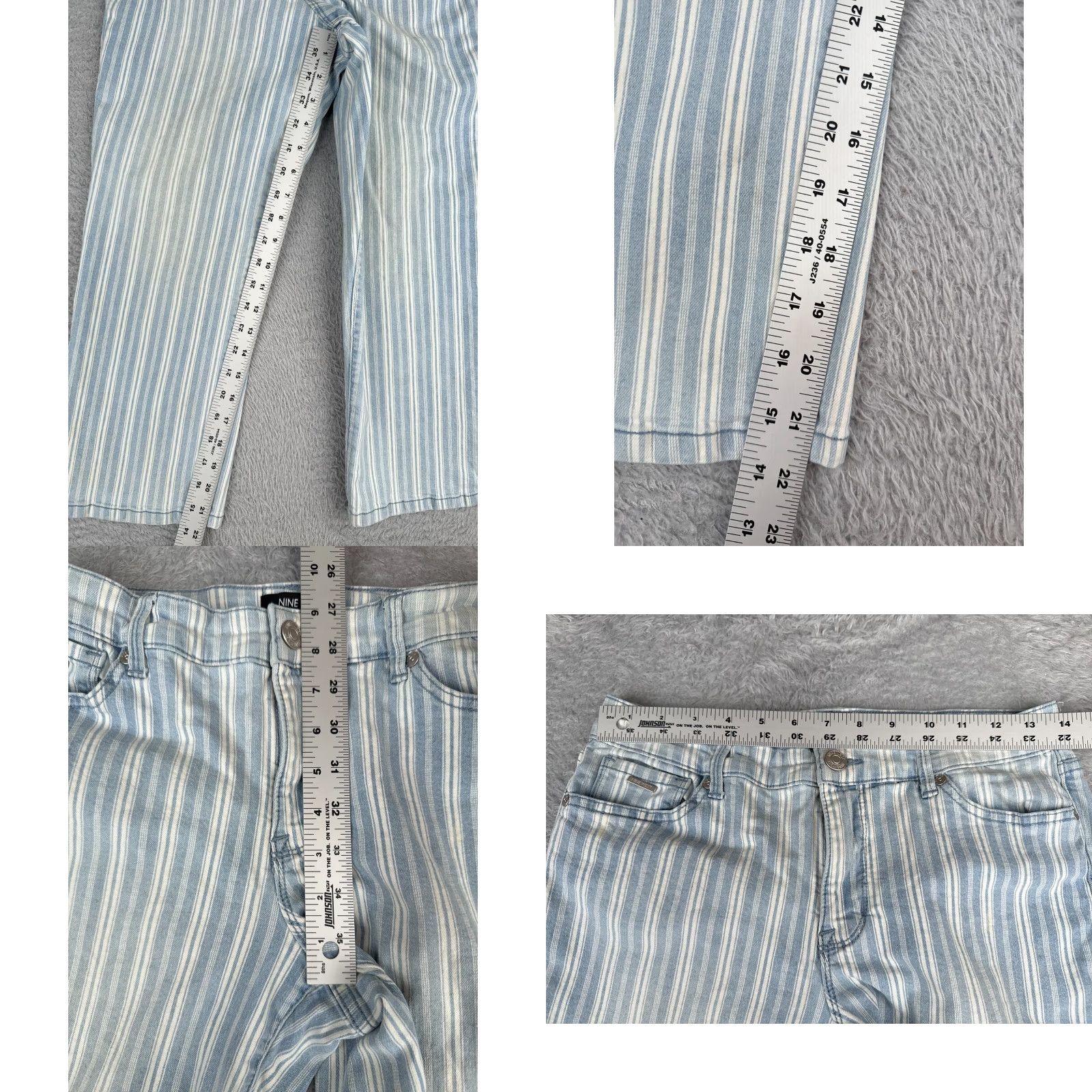 Nine West VINTAGE Nine West Jeans Womens 6 Capri Blue Denim Cotton Spandex 28x22 5-Pocket Stretch Size 28" / US 6 / IT 42 - 8 Thumbnail