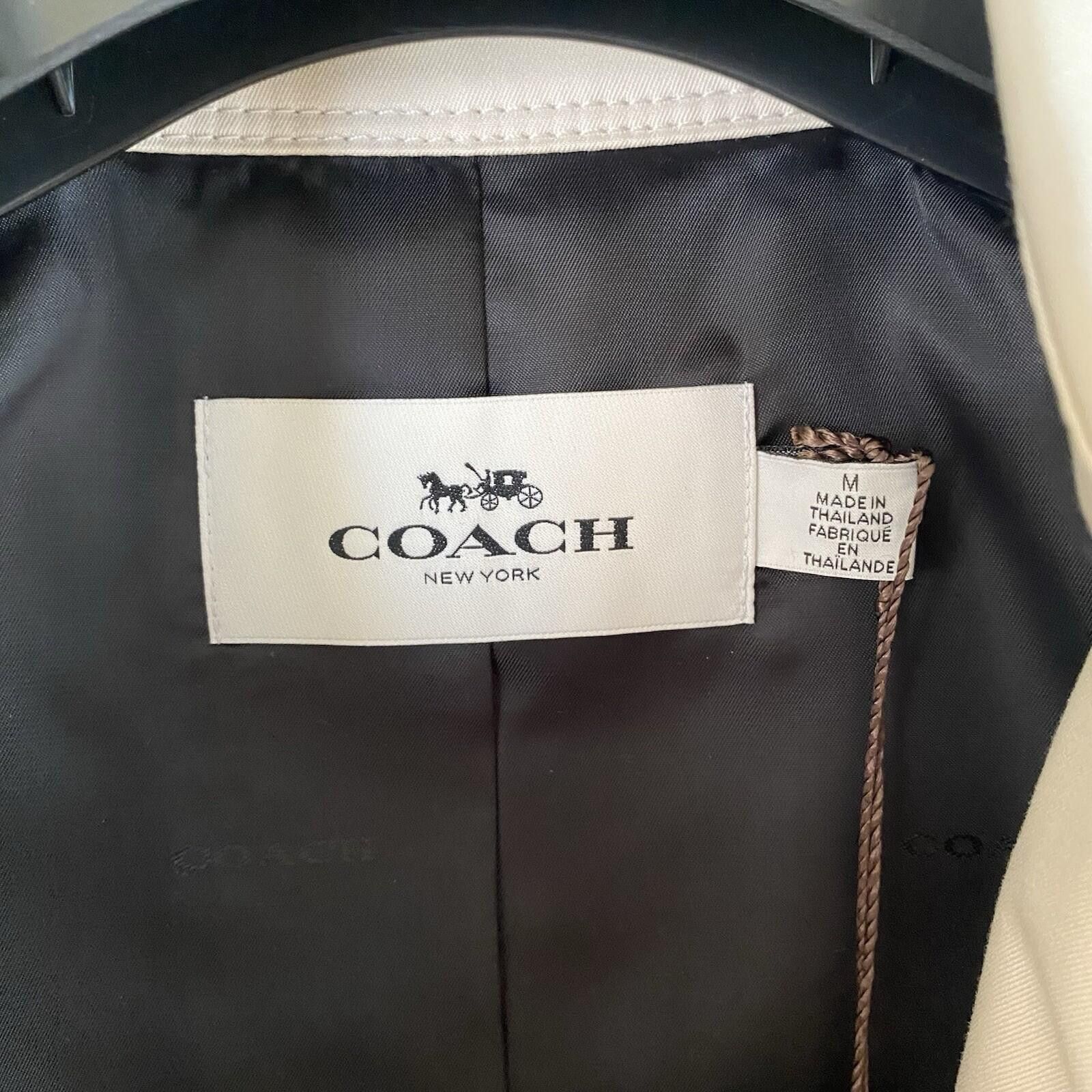 Coach NWT Coach Solid Short Trench Coat Porcelain Size M MSRP $450 Size M / US 6-8 / IT 42-44 - 8 Thumbnail