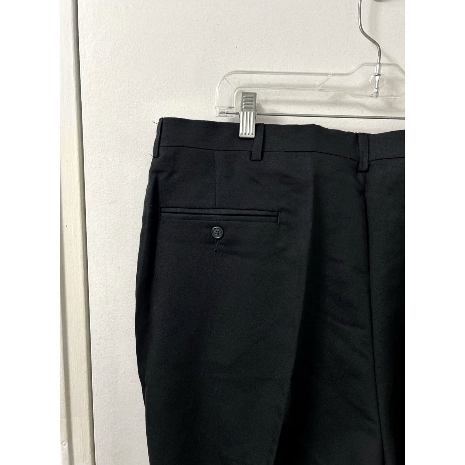Haggar VINTAGE Haggar Stretch Gab Pants Mens 40x29 Black Classic Fit Trousers NWT 0 MSRP Size US 40 / EU 56 - 6 Thumbnail