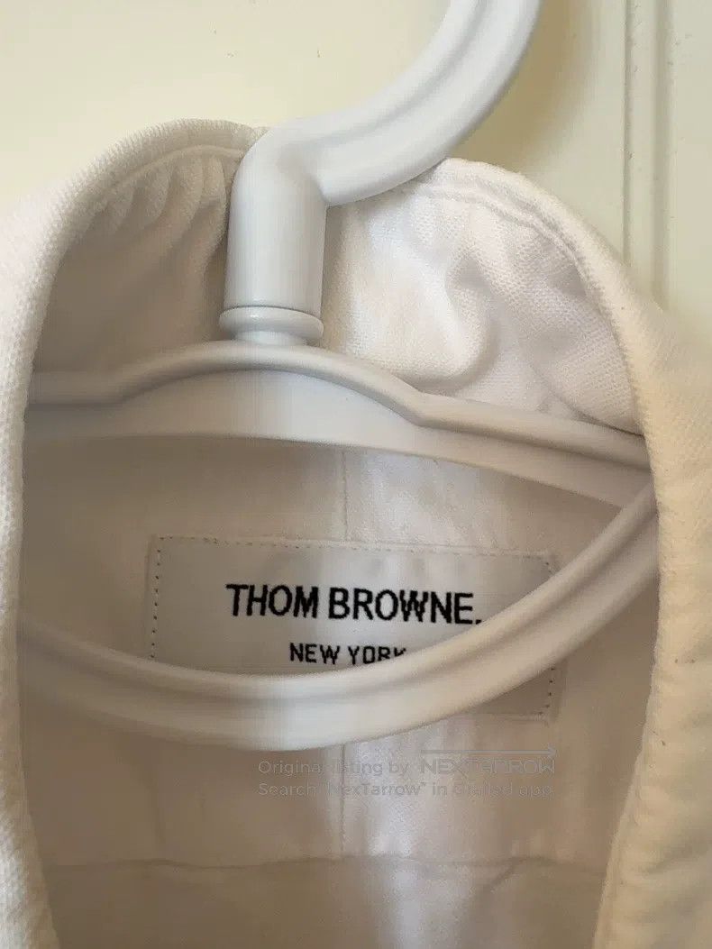 Thom Browne Thom Browne White Long Sleeve Shirt Size US L / EU 52-54 / 3 - 3 Thumbnail