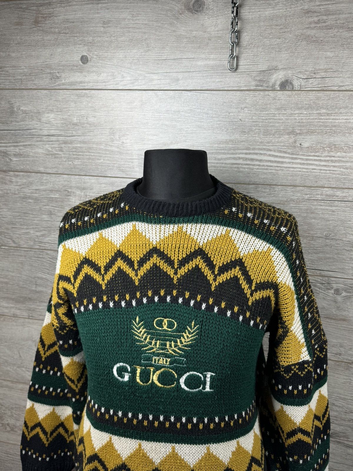 Japanese Brand 90s Gucci style sweater rare vintage Size US M / EU 48-50 / 2 - 2 Thumbnail