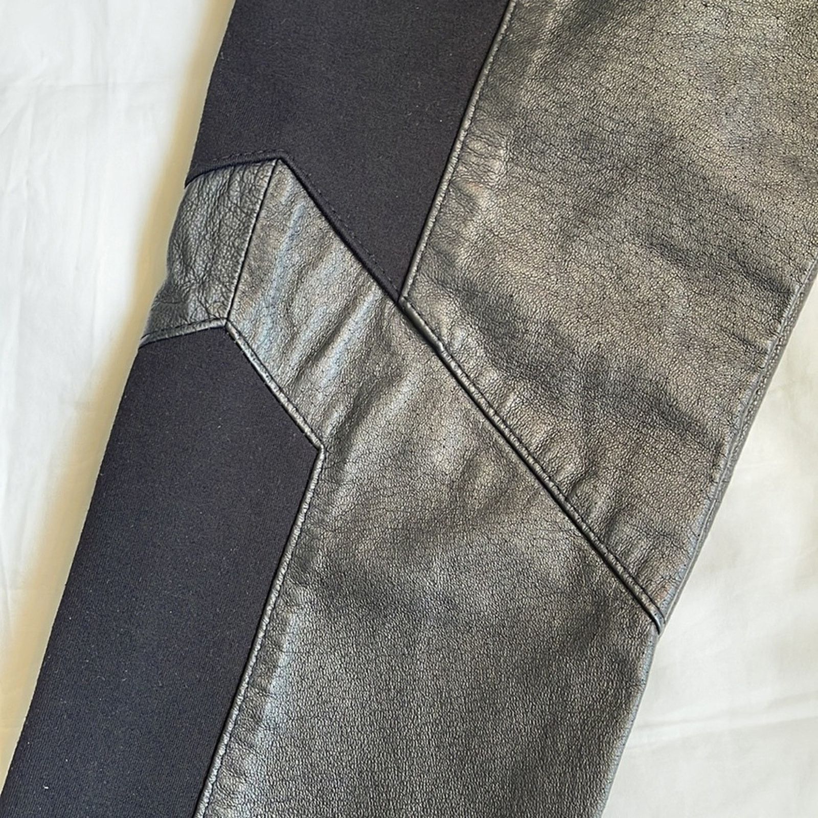 BB Dakota BB Dakota Isaac Black Leather and Ponté Leggings Size 6 NWOT Size 28" / US 6 / IT 42 - 4 Thumbnail