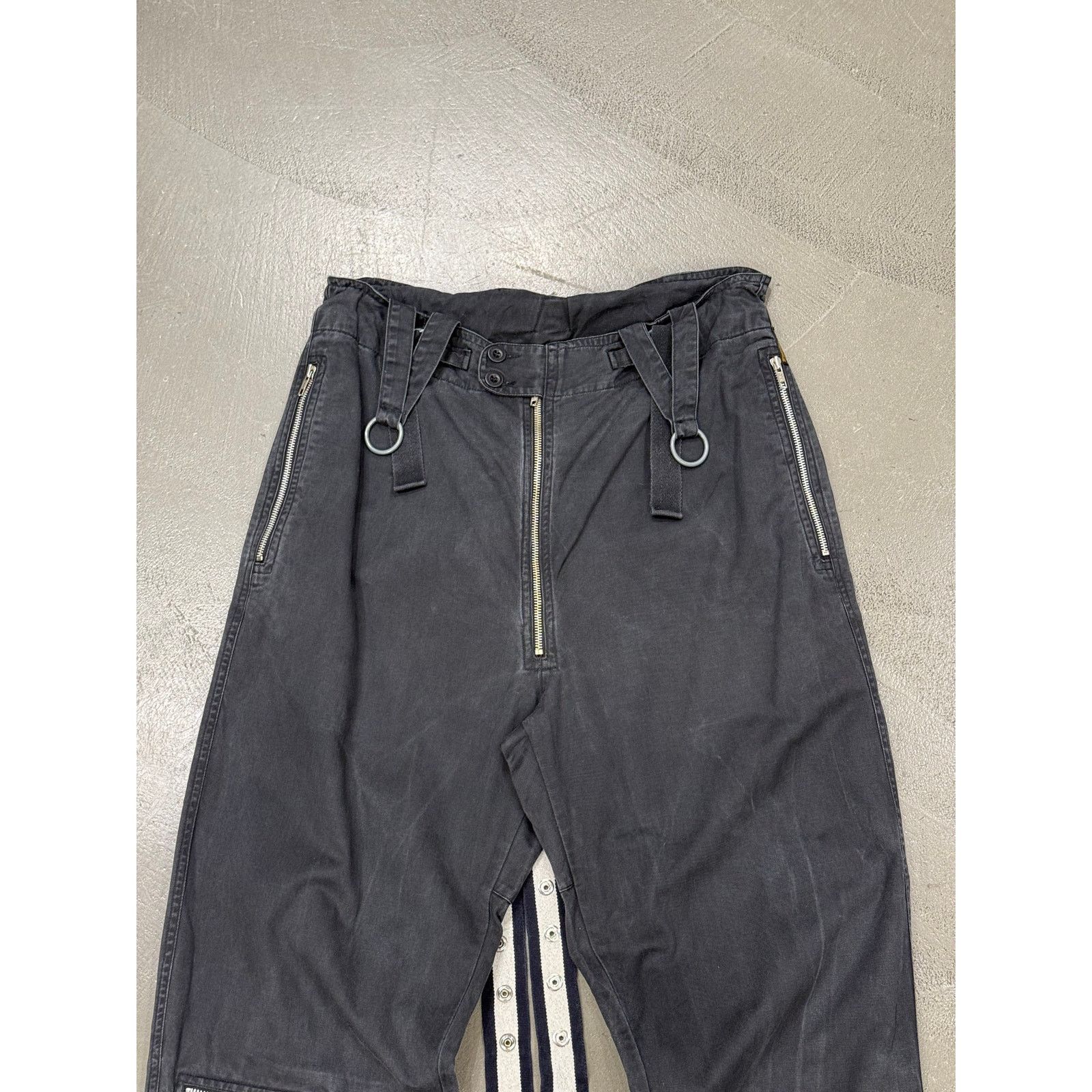 Giorgio Armani 1990s Armani suspenders braces zipper pants Size US 32 / EU 48 - 3 Thumbnail