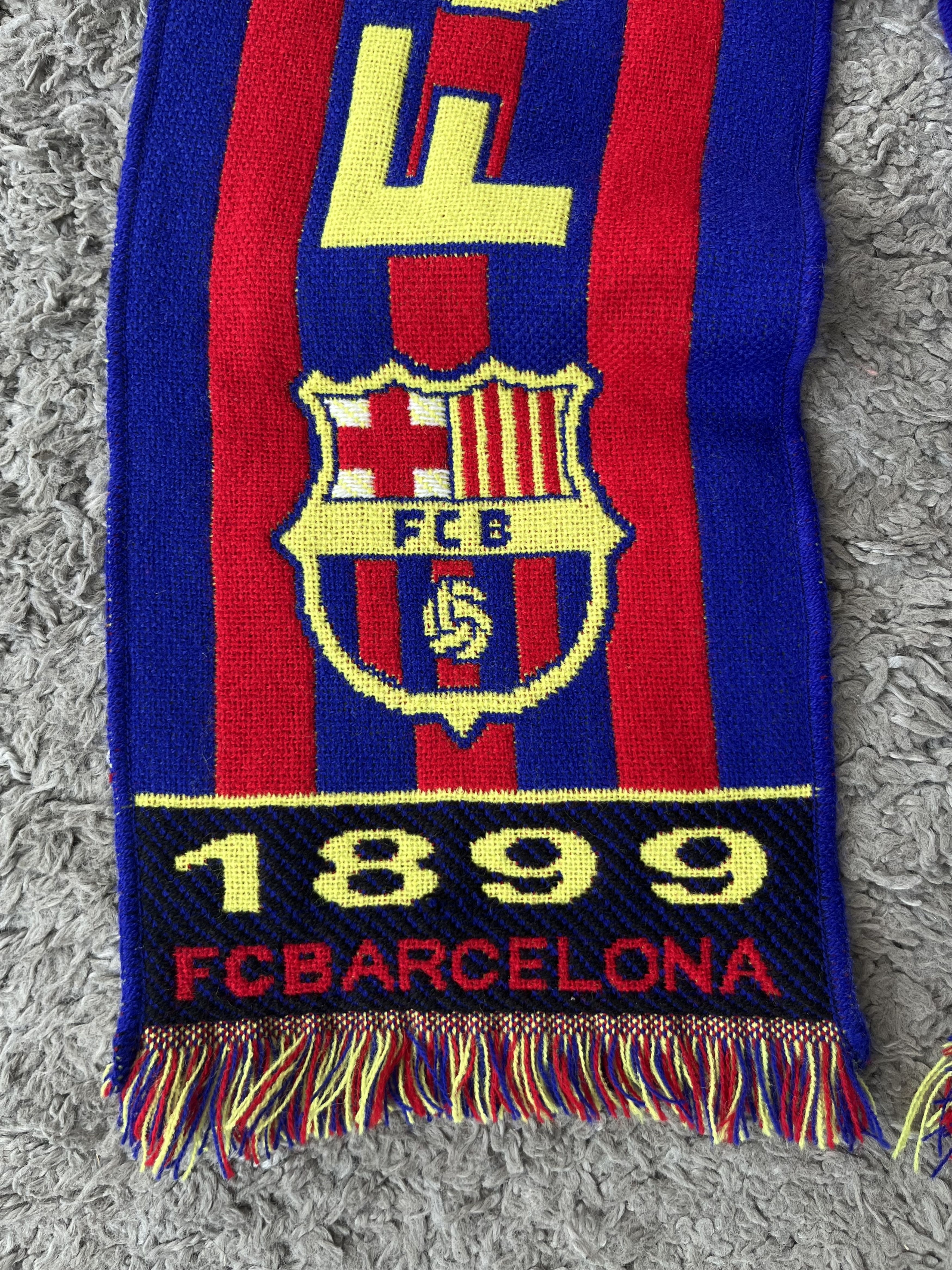 Custo Barcelona FC BARCELONA Vintage Fan Scarf Muffler Soccer Football Size ONE SIZE - 2 Thumbnail