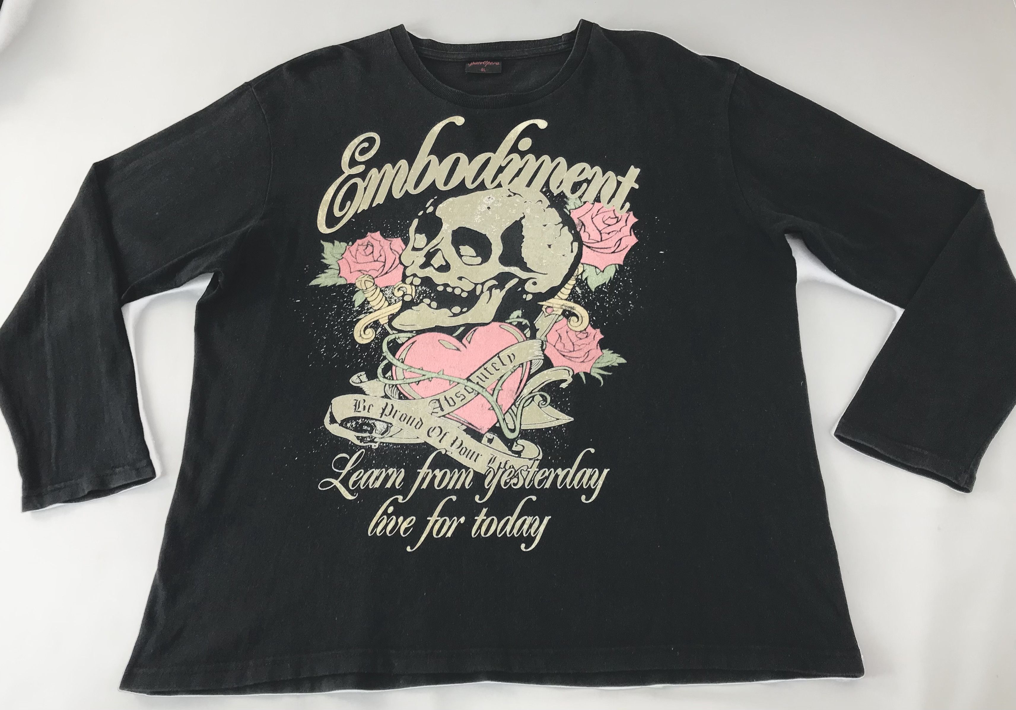 Japanese Brand Vintage Space Opera Embodiment Big Logo Skull Long Sleeve Size US L / EU 52-54 / 3 - 1 Thumbnail