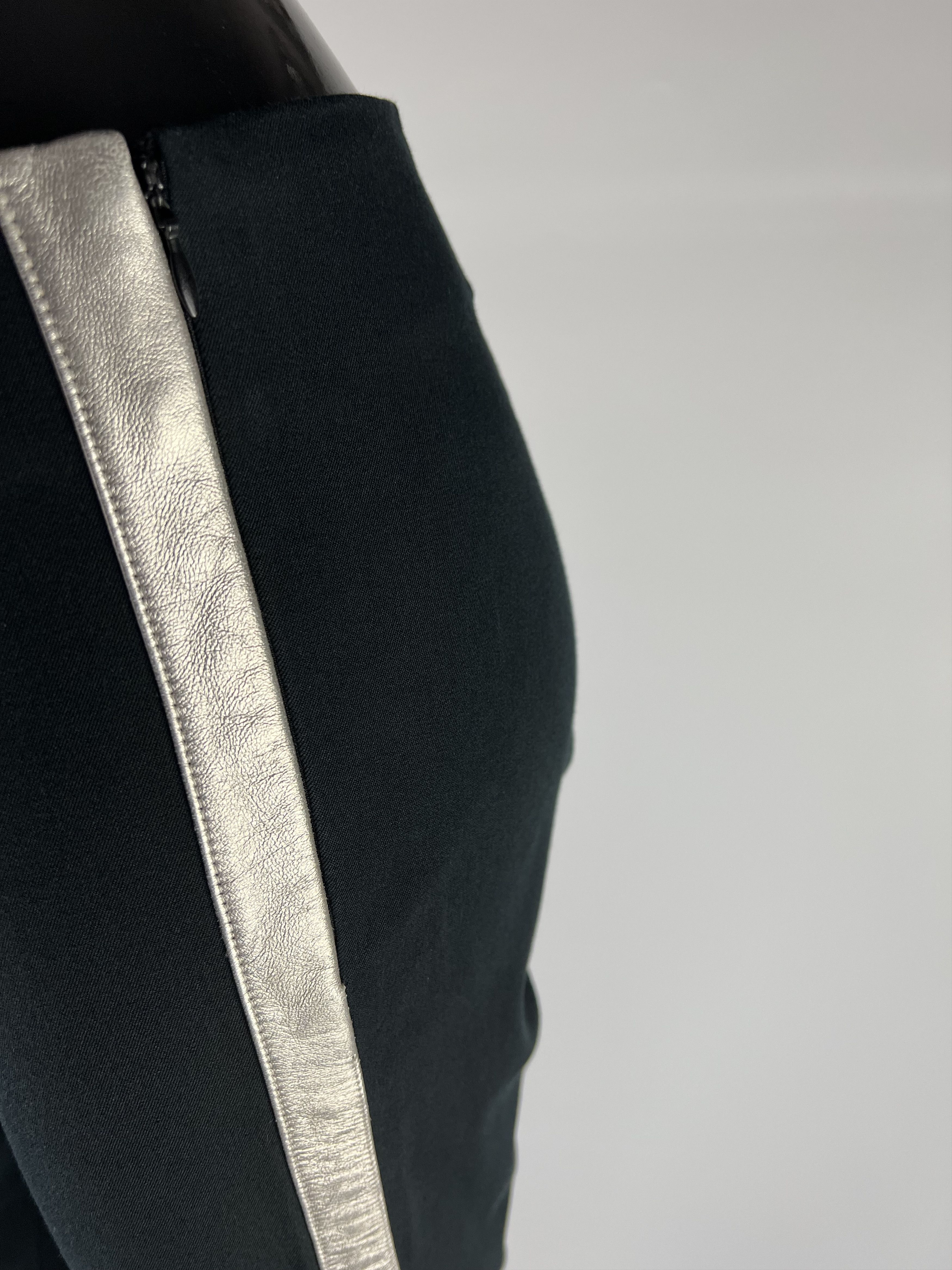 Lauren Ralph Lauren × Ralph Lauren Ralph Lauren Green Label Black Pants With Leather Stripes Size 28" / US 6 / IT 42 - 5 Thumbnail