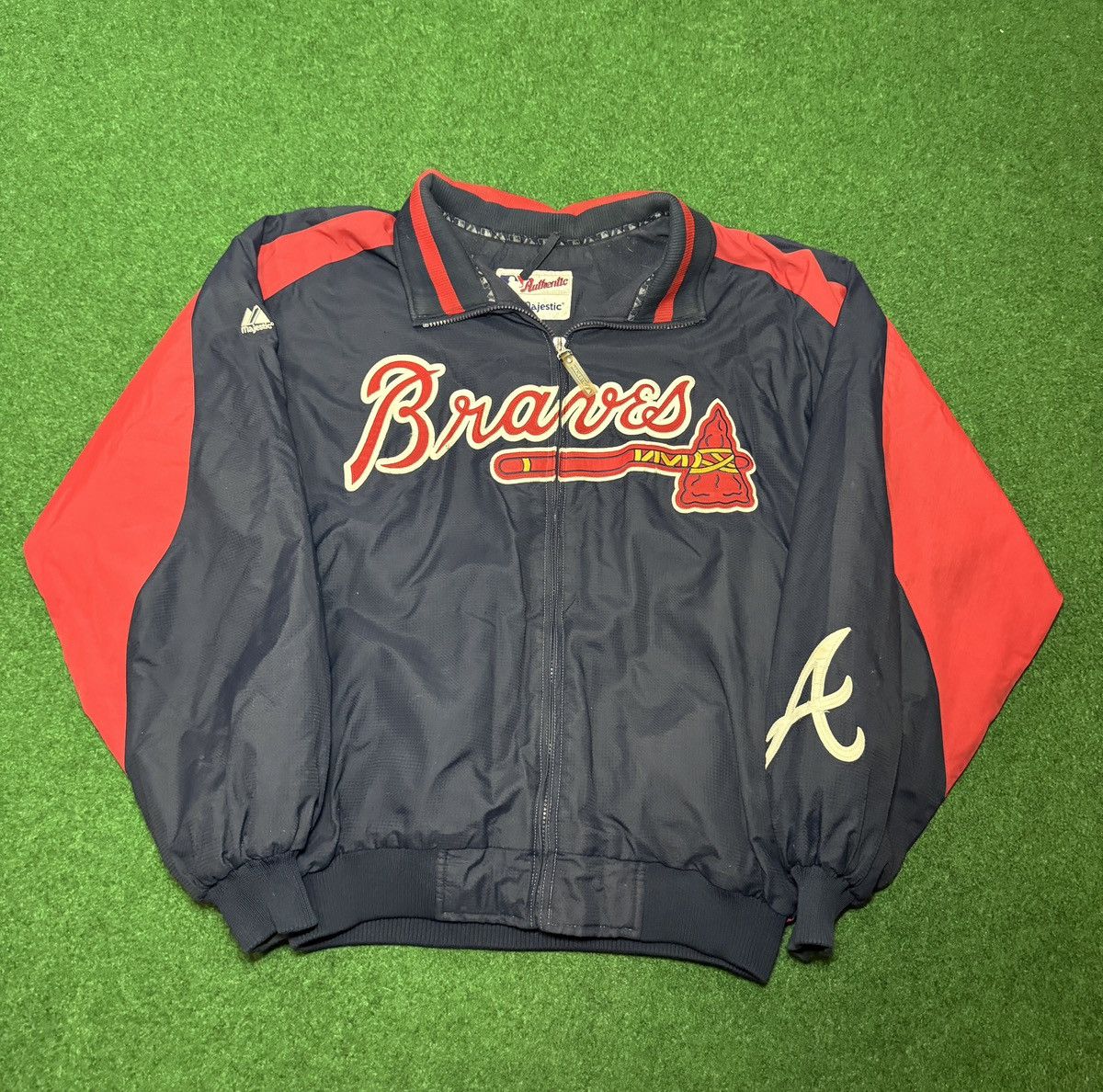 Vintage 90s Atlanta Braves Jacket AUTHENTIC Majestic MLB