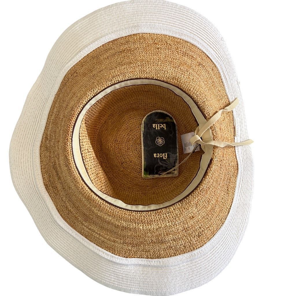 Other florabella Lucia Brim Sunhat in Natural & White Size ONE SIZE - 8 Thumbnail