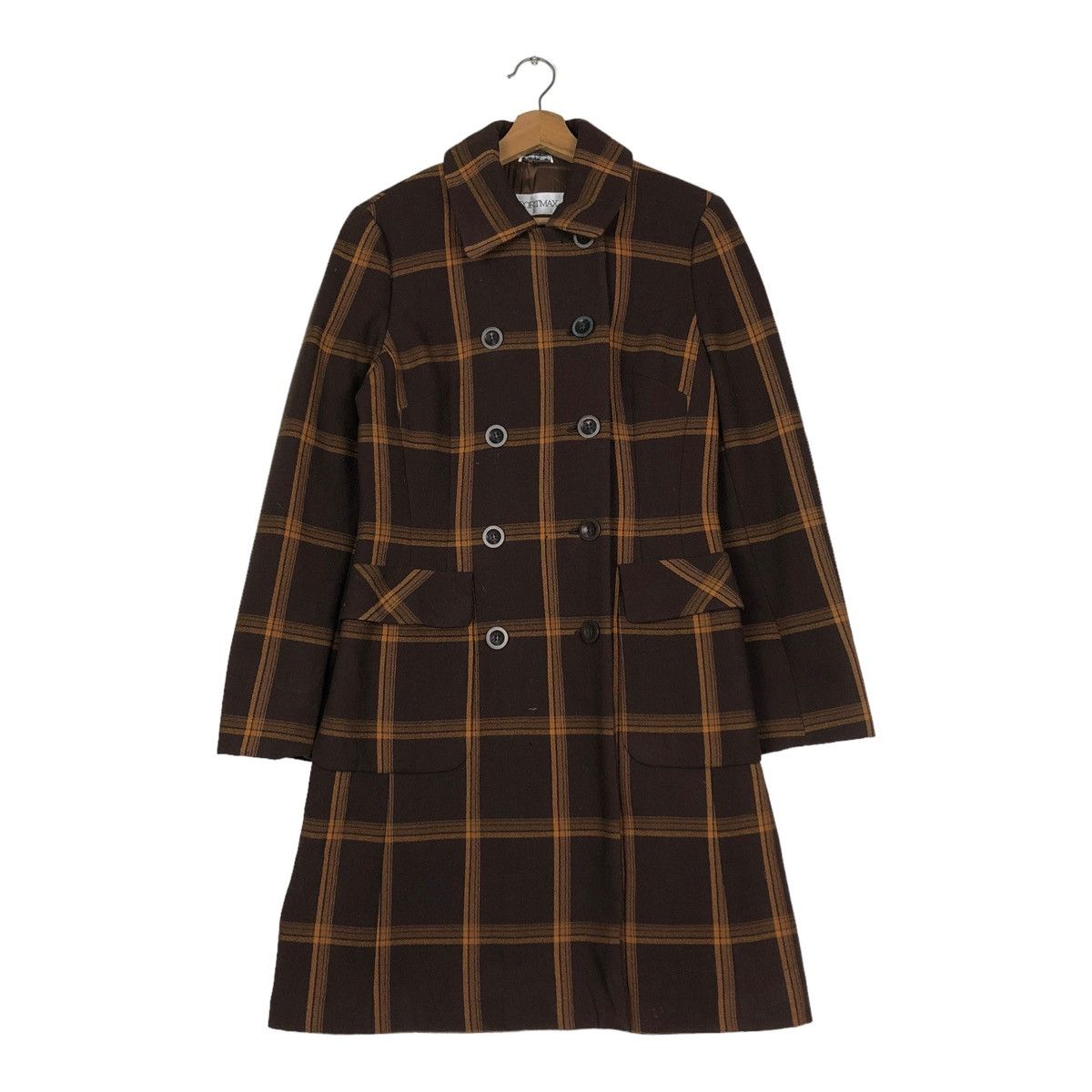Vintage 🔥LONG JACKET WOOL SPORTMAX MADE IN ITALY TARTAN DESIGN Size M / US 6-8 / IT 42-44 - 1 Thumbnail