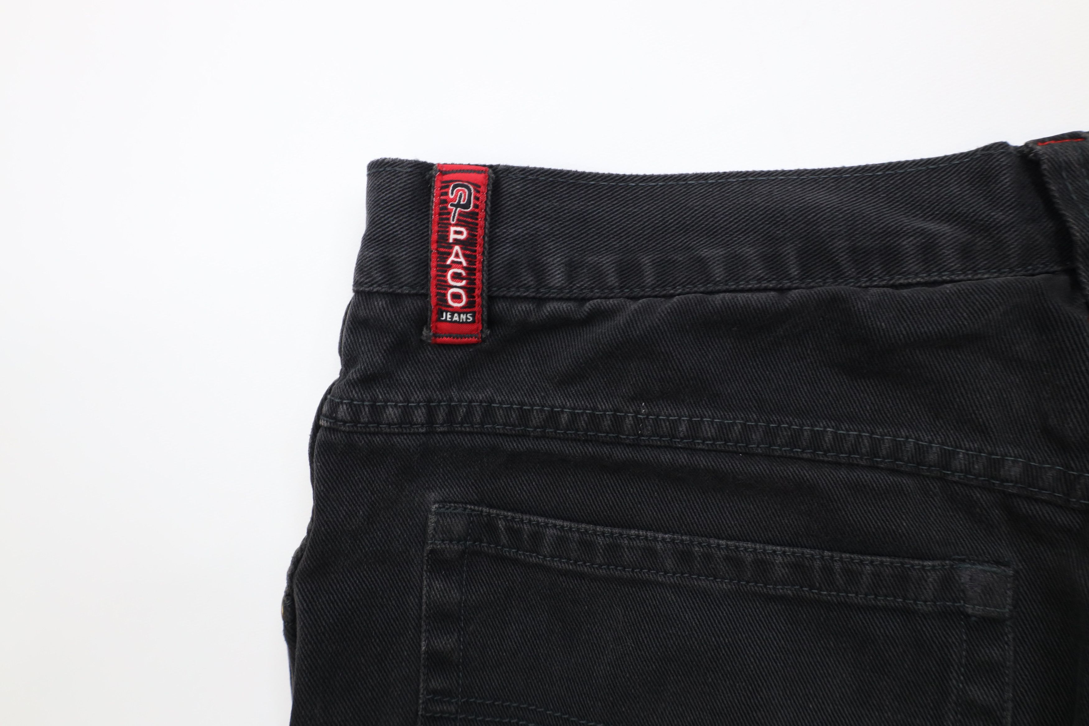 Vintage Vintage 90s Y2K Paco Sports Fit Denim Jean Shorts Black Size US 38 / EU 54 - 16 Thumbnail