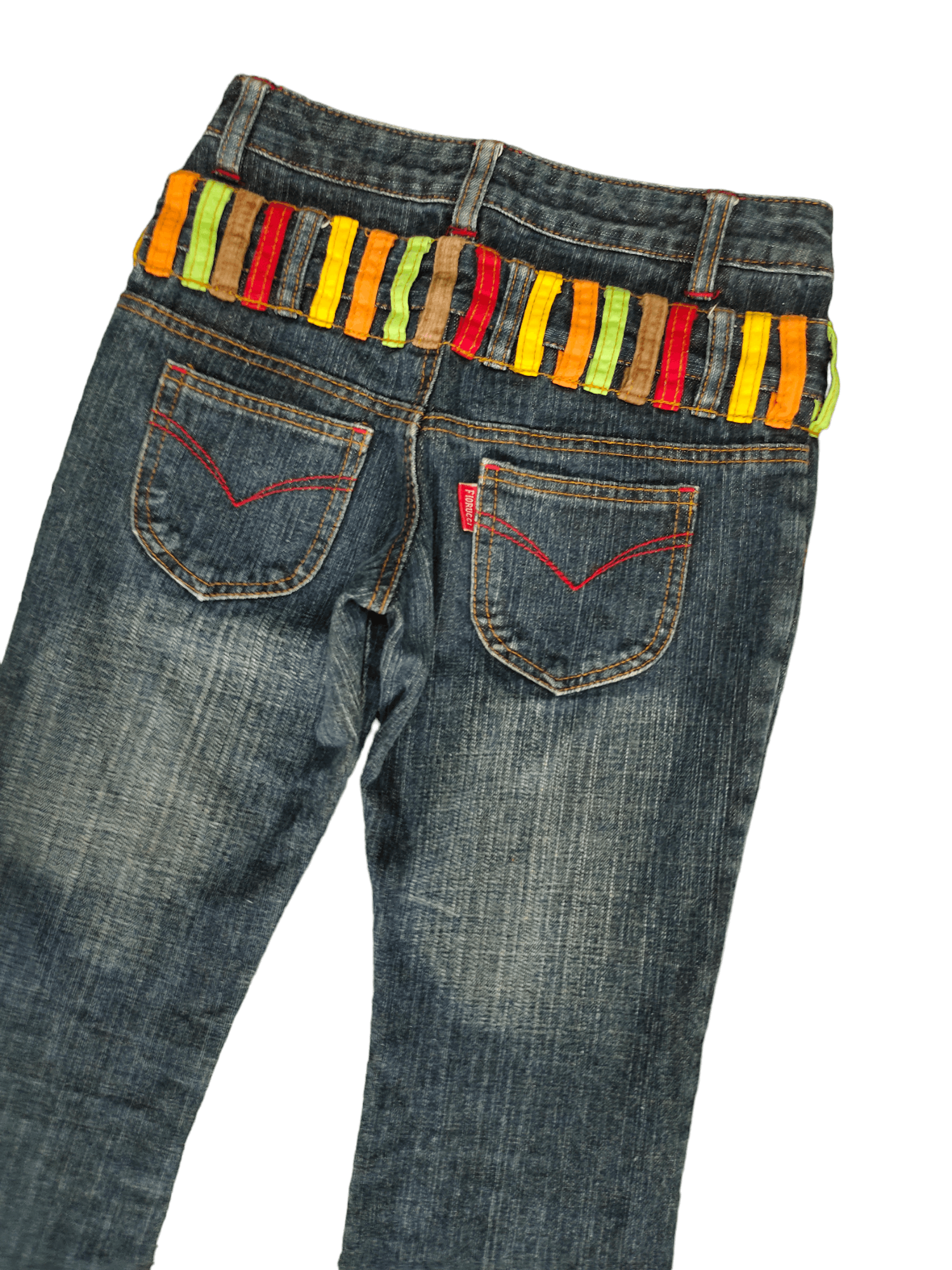Fiorucci Flare Jeans Fiorucci Double Waist Boot Cut Low Rise Mudmax Size 25" / US 0 / IT 36 - 14 Thumbnail