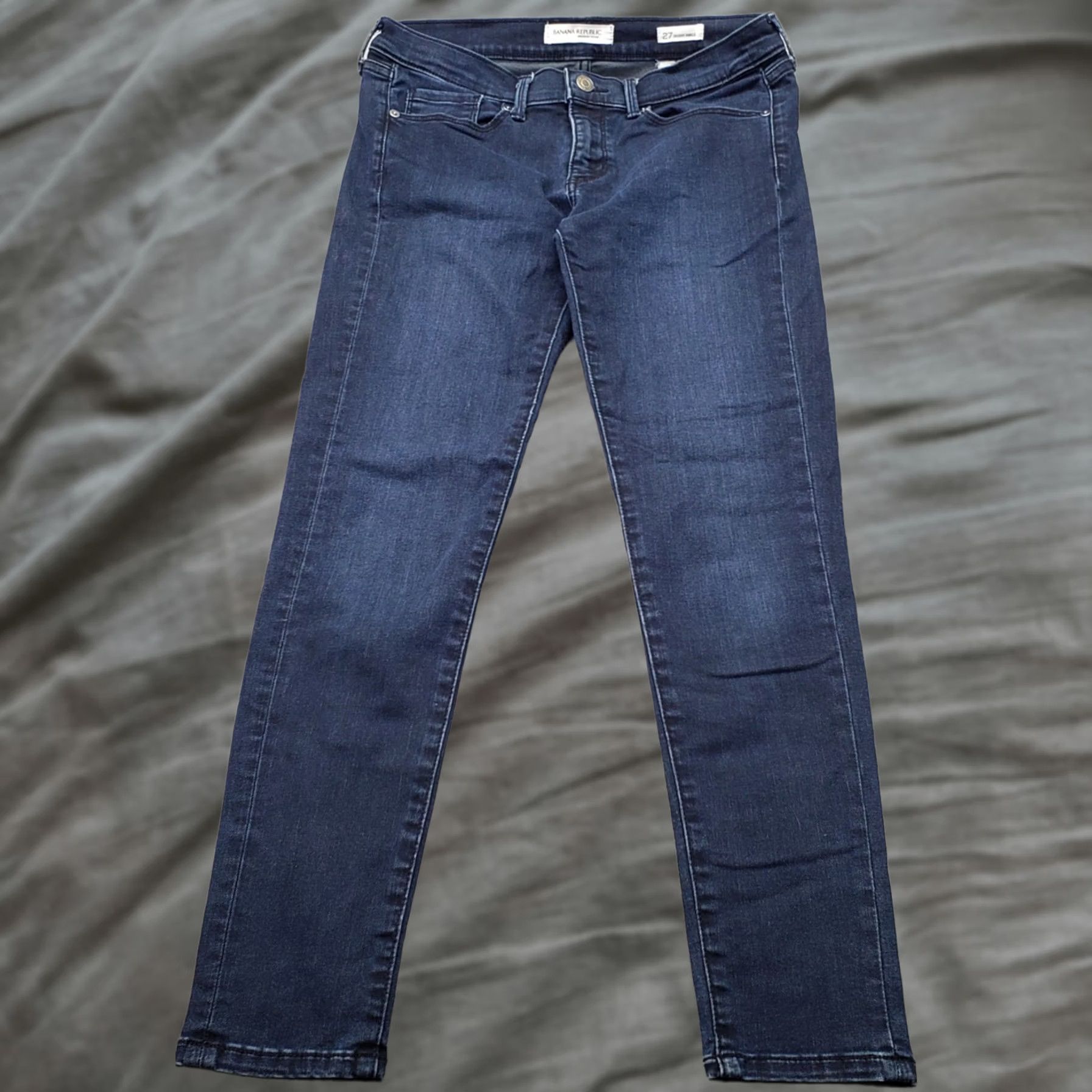 Banana Republic Banana Republic Womens 27 Blue Ankle Skinny Jeans Denim Stretch Premium 5-Pocket Size 27 Size 27" / US 4 / IT 40 - 1 Thumbnail