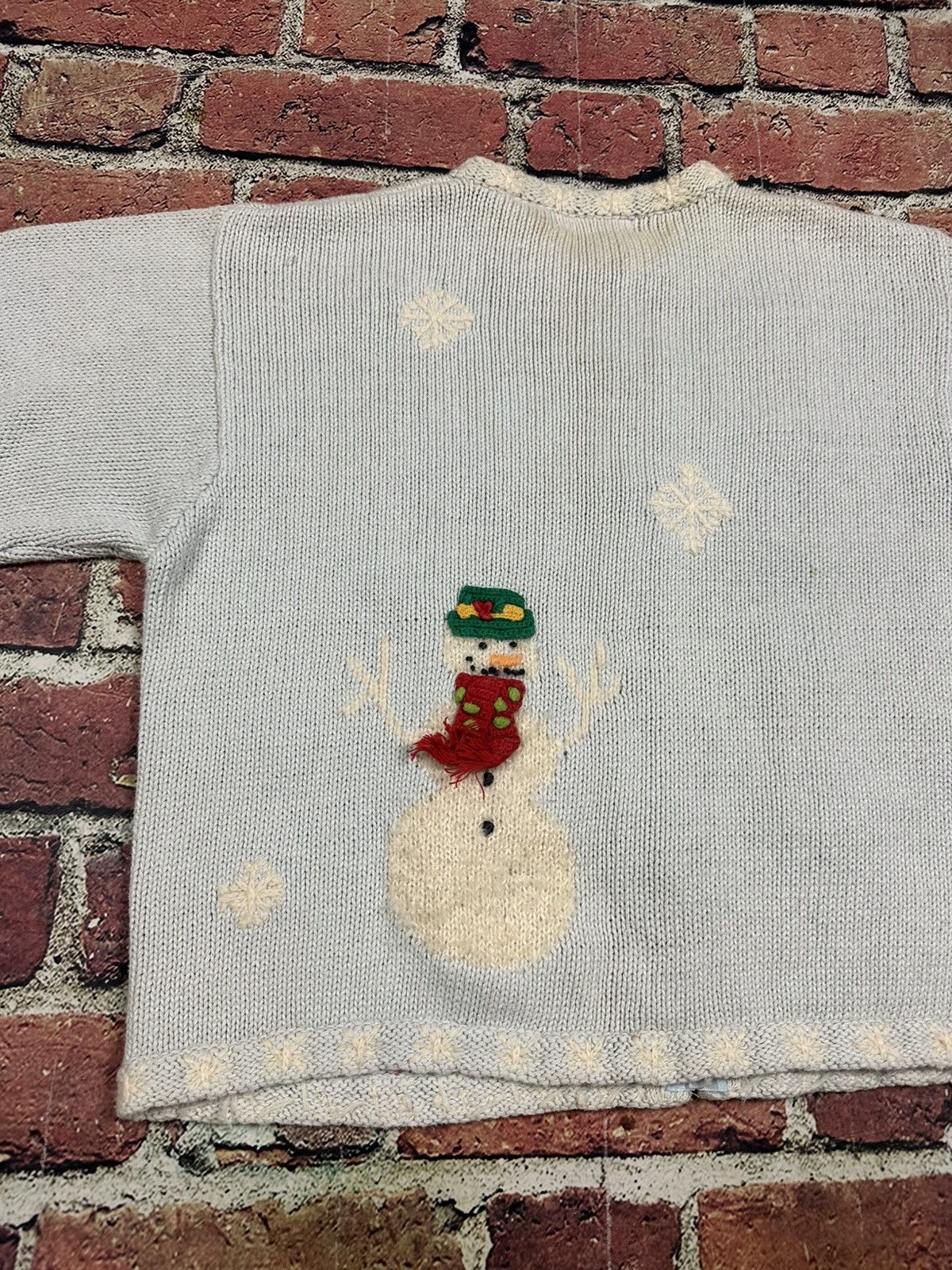 Other Vintage BellePointe Christmas Knit Cardigan Sweater Snowman Size XL / US 12-14 / IT 48-50 - 7 Thumbnail