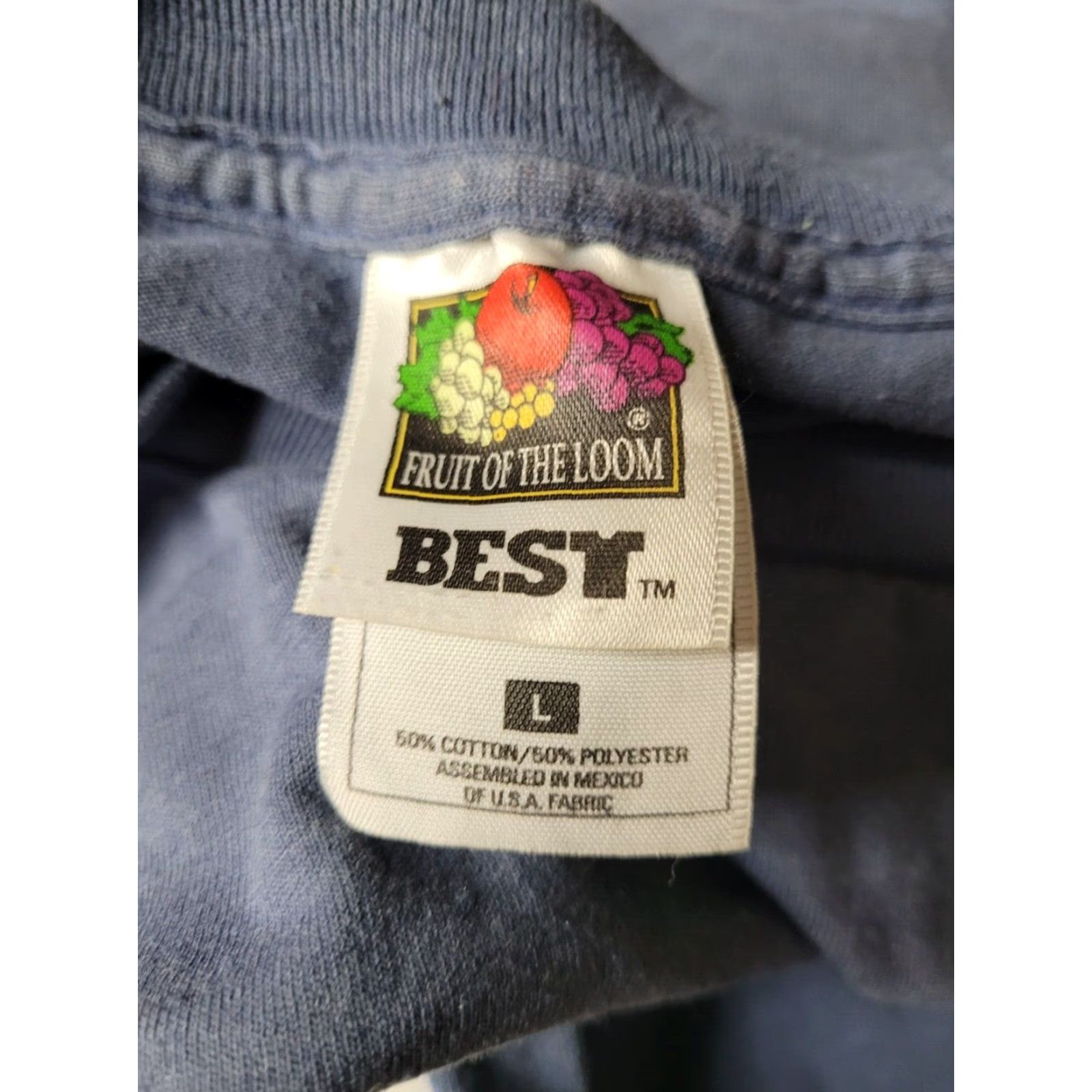 Fruit Of The Loom VTG 1996 Champions Of the Air F4U Corsair Fighter Jet Navy Blue T Shirt Large Size US L / EU 52-54 / 3 - 4 Thumbnail