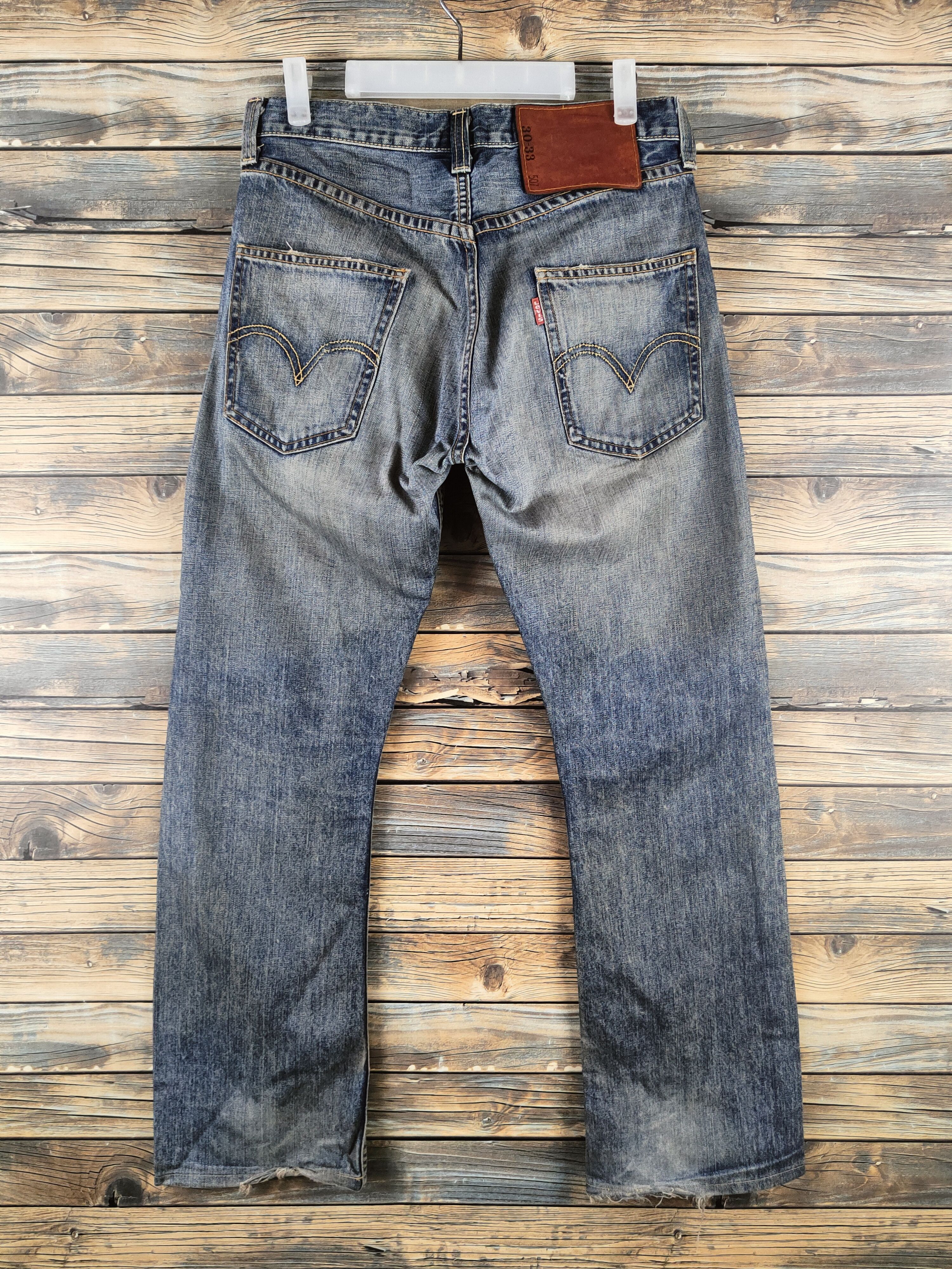 Levi's 507 Levi's Blue Distressed Ripped denim Jeans #S2813 Size US 30 / EU 46 - 8 Thumbnail