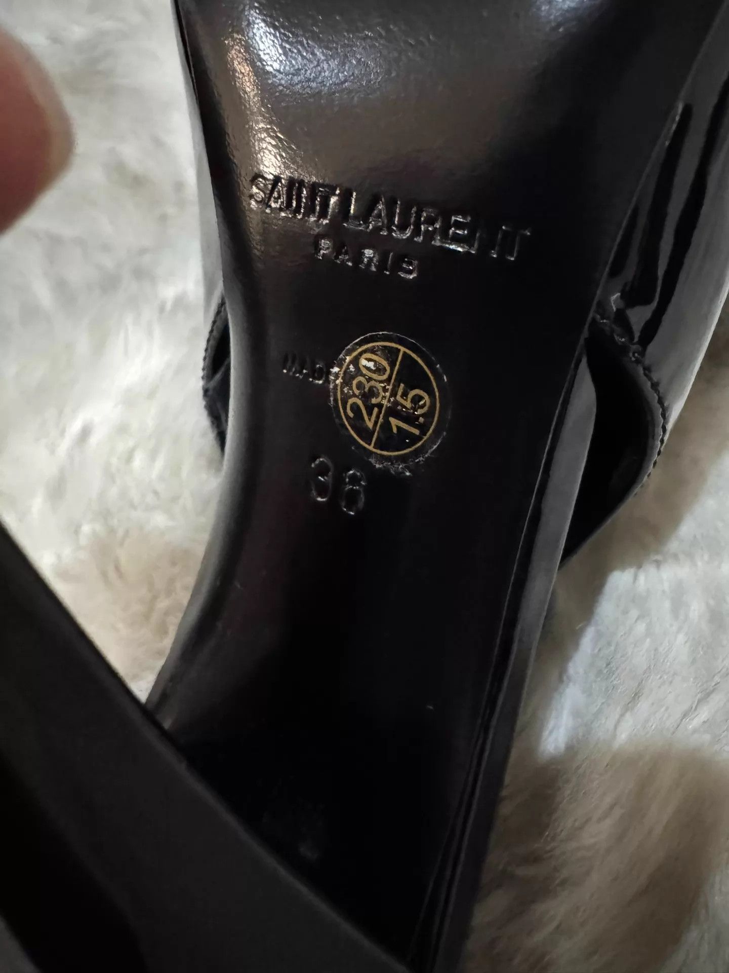 Yves Saint Laurent YSL New Crystal Patent Leather Heels 36 Size US 5.5 / IT 35.5 - 8 Thumbnail