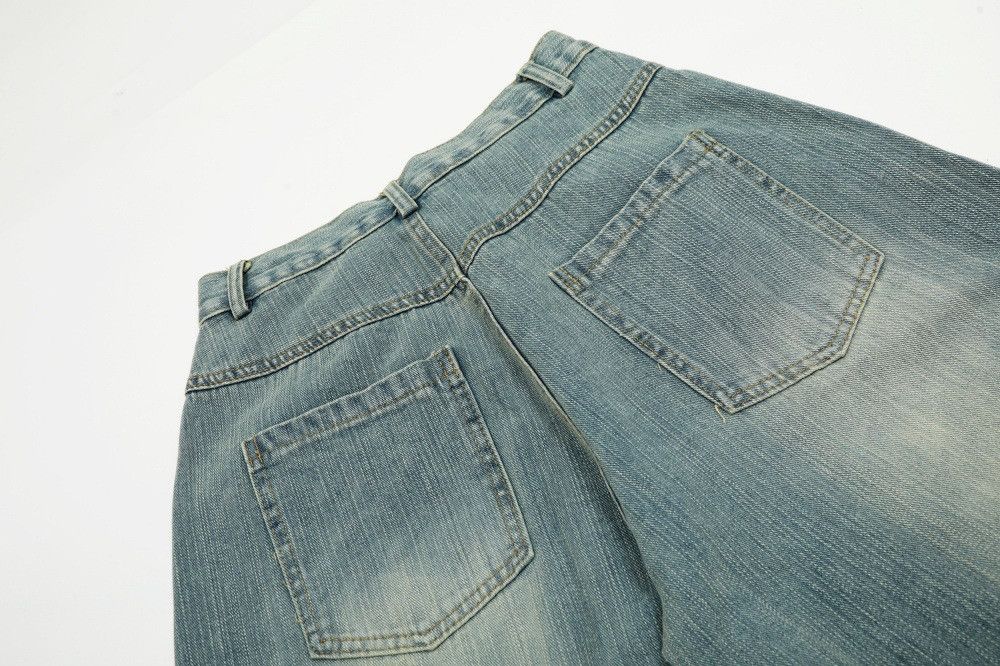 Jean Men's ink-splashed wide-leg scimitar jeans Size US 32 / EU 48 - 4 Thumbnail