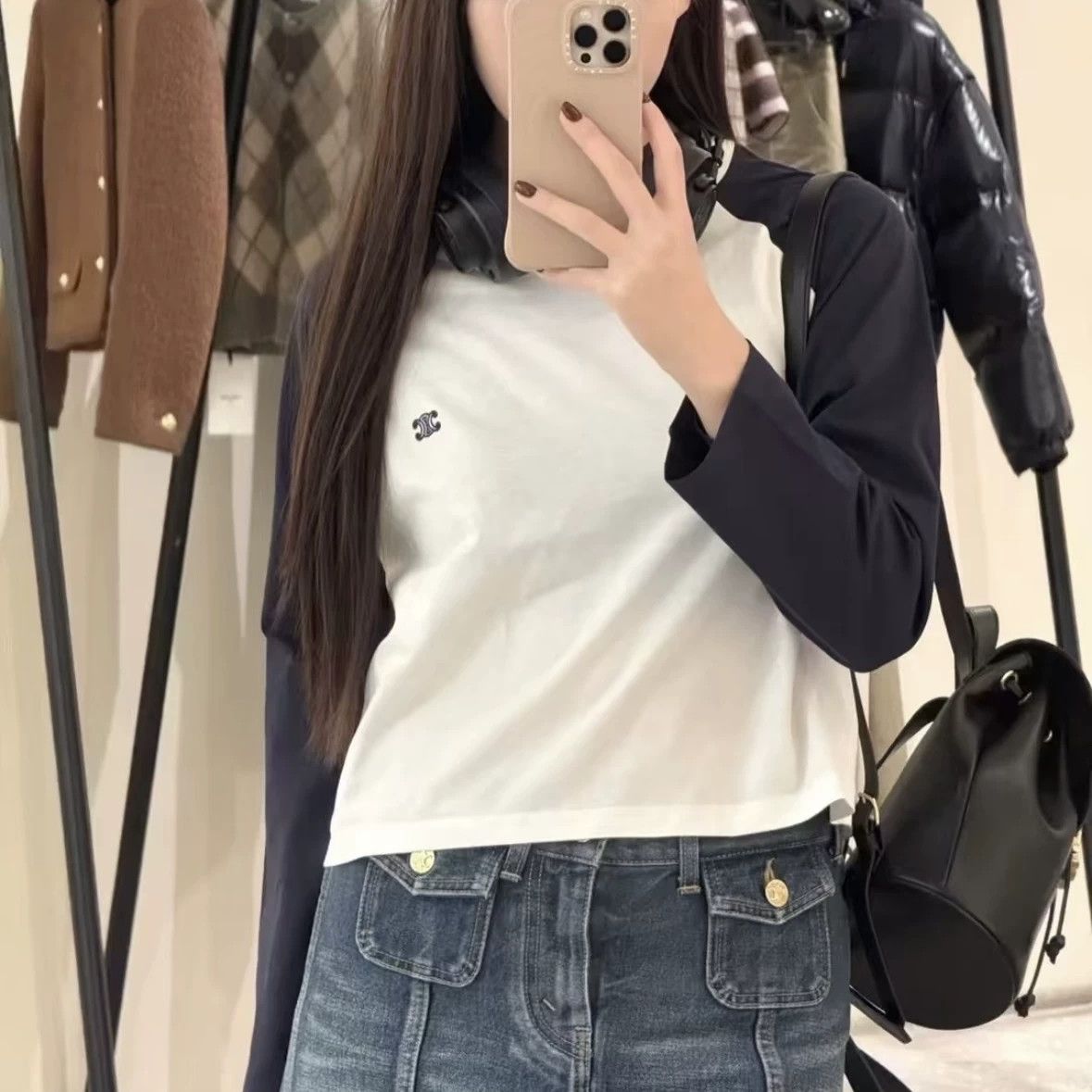 Celine Celine Triomphe colorblocked longsleeve M cotton Size M / US 6-8 / IT 42-44 - 7 Thumbnail