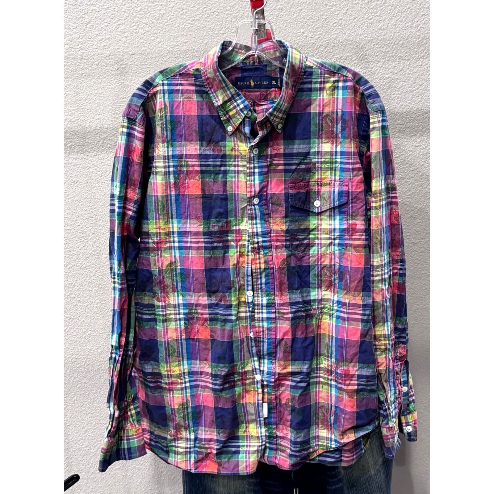Polo Ralph Lauren Polo Ralph Lauren Plaid Floral LONG SLEEVE SHIRT XL Mens Size US XL / EU 56 / 4 - 3 Thumbnail