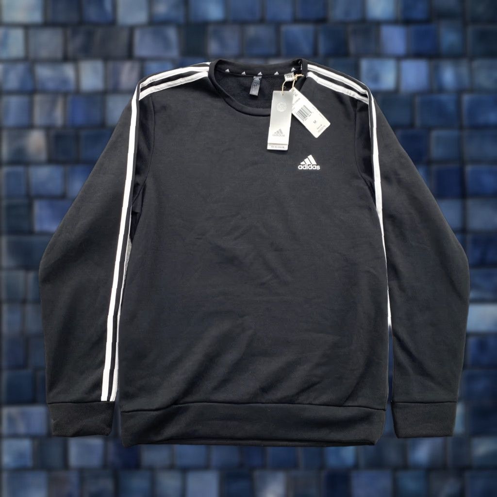 Adidas adidas Sweatshirt PrimeGreen Striped Black White Logo Crewneck Pullover Men’s Size M Size US M / EU 48-50 / 2 - 1 Thumbnail