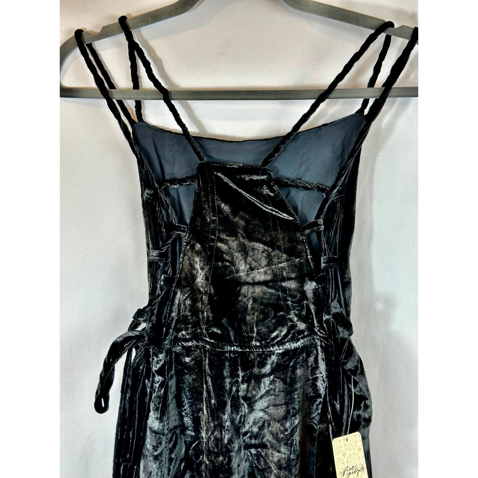 Free People Free People 90s Forever Overalls Crushed Velvet Black size M Size 30" / US 8 / IT 44 - 20 Thumbnail