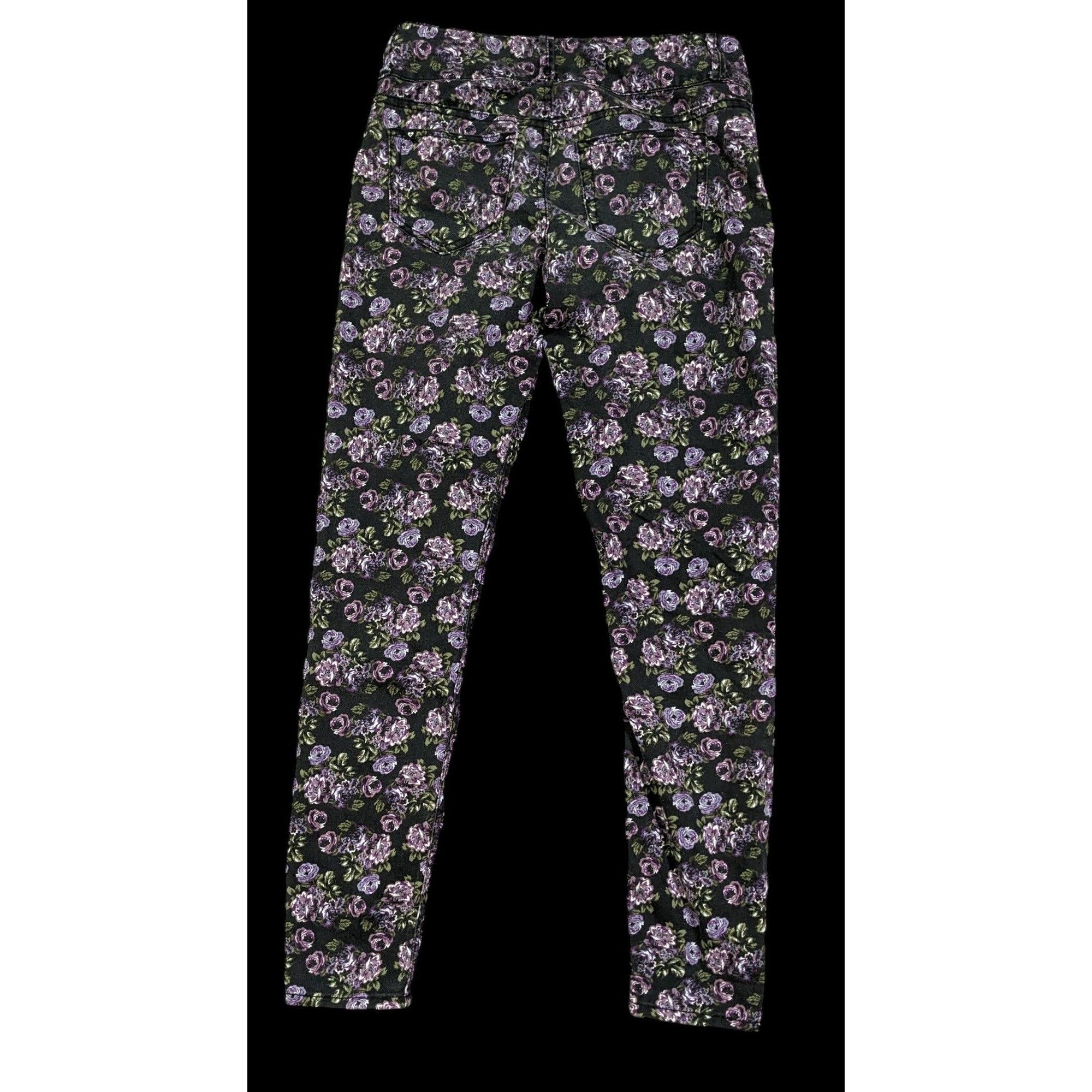 Other Vintage Rose Print Super Skinny Jeans by Blackheart Size 30" / US 8 / IT 44 - 2 Thumbnail