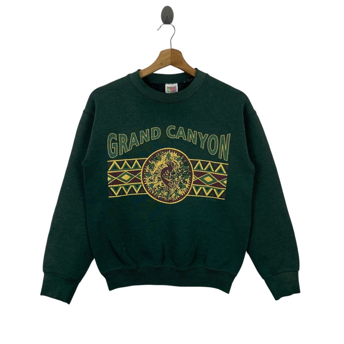 Vintage Vintage 90's GRAND CANYON Aztec Tribal Crewneck Size US S / EU 44-46 / 1 - 1 Thumbnail