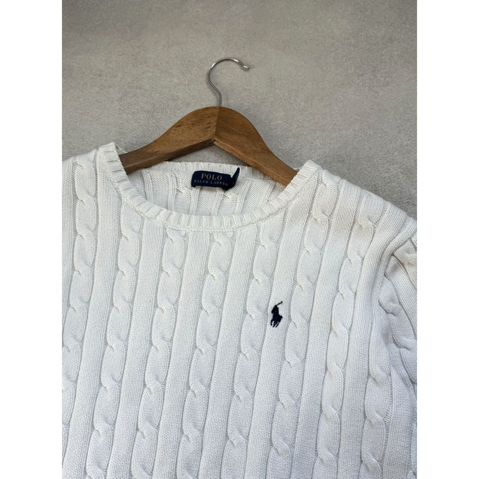 Polo Ralph Lauren Polo Ralph Lauren White Sweater Womens Pullover Crew Neck Luxury L Size Size L / US 10 / IT 46 - 6 Thumbnail